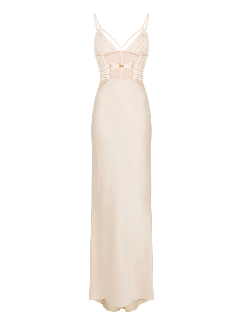Red Carpet dress in satin with elastic straps
