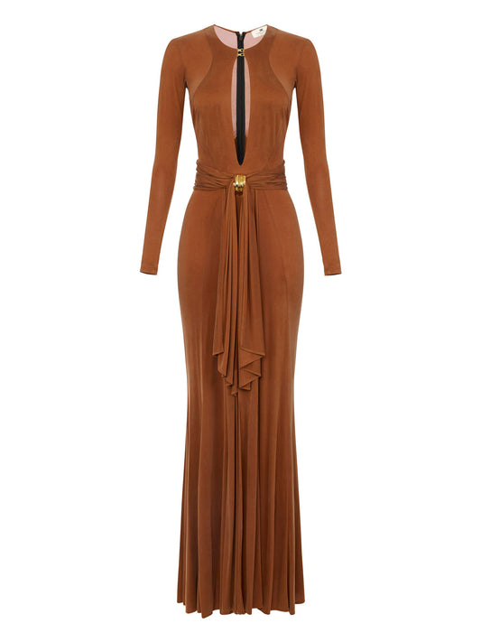 Red Carpet dress in cupro jersey fabric