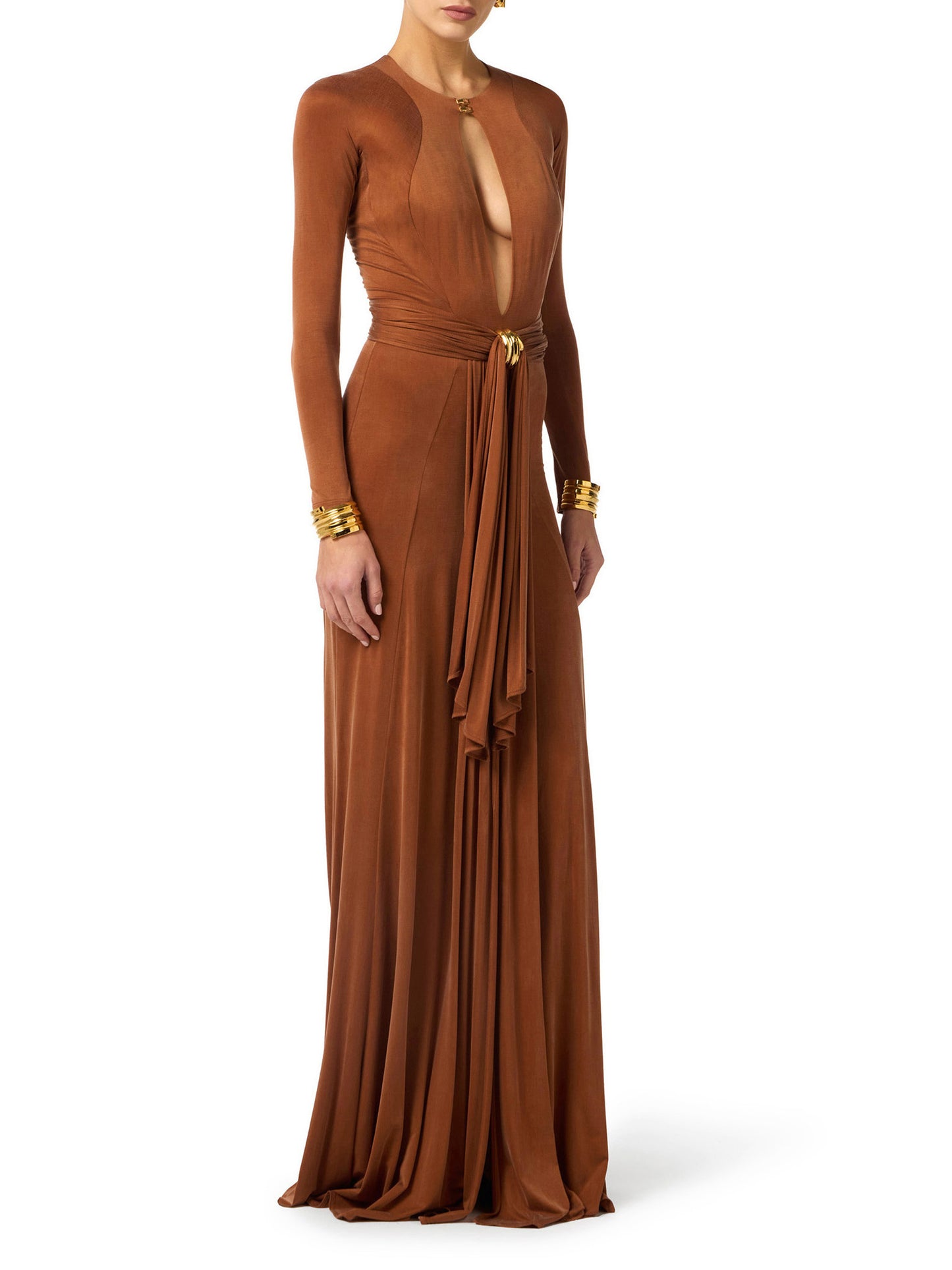 Red Carpet dress in cupro jersey fabric