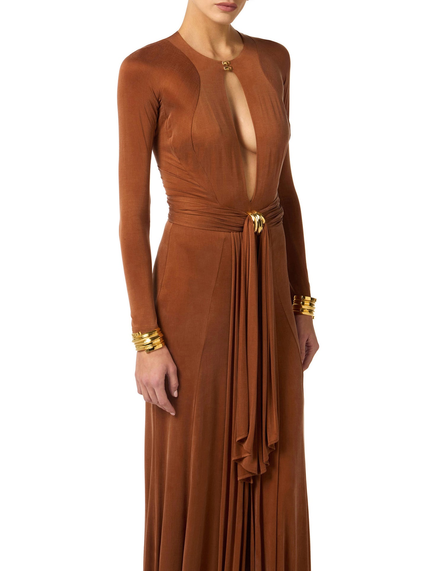 Red Carpet dress in cupro jersey fabric