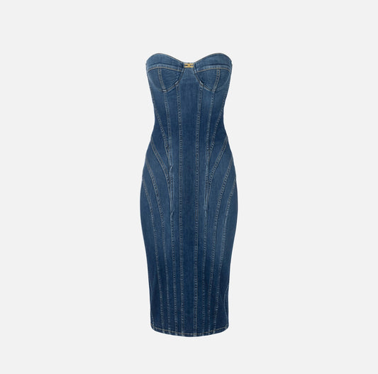 Denim bustier dress