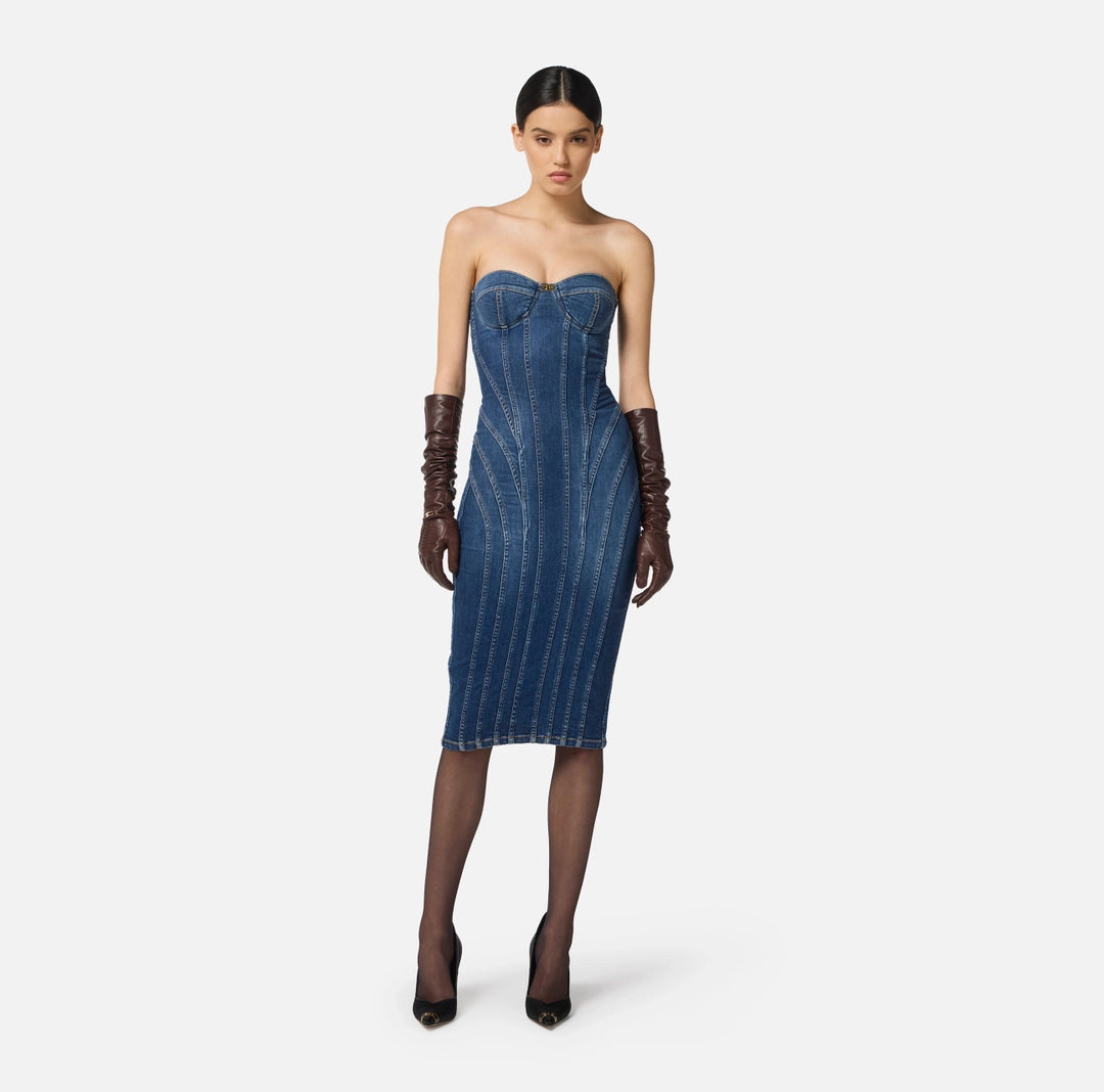 Denim bustier dress