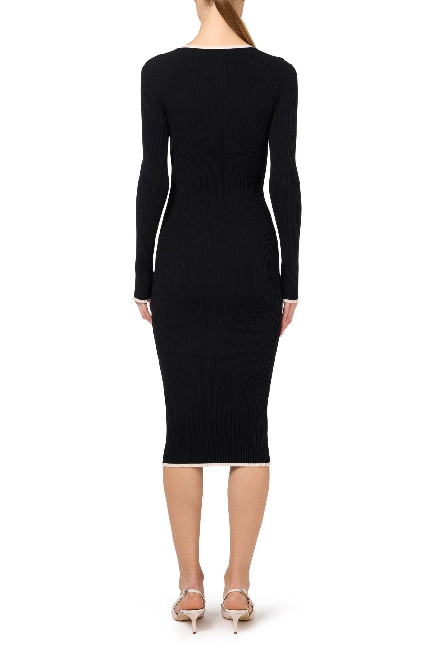 Midi dress in viscose fabric with contrasting logo