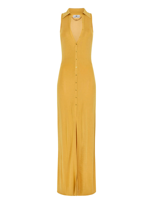 Viscose knit dress with jewel detail