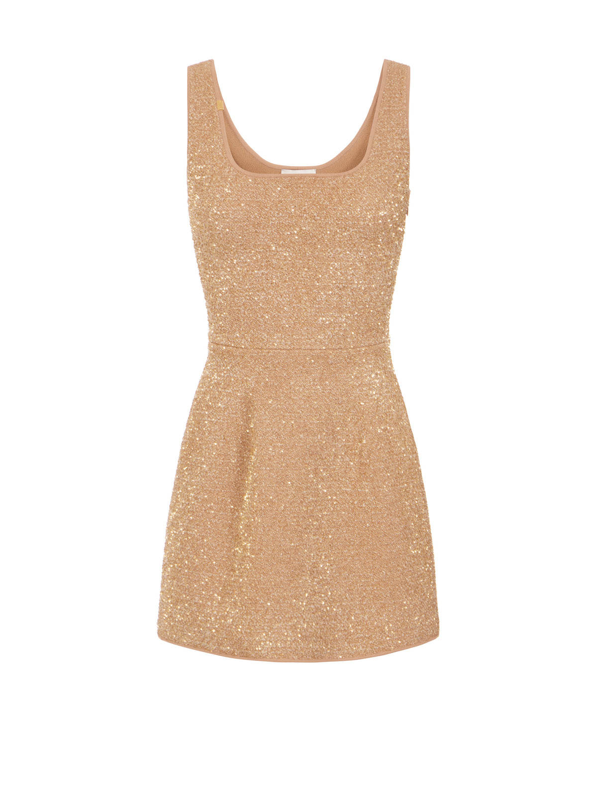 Knit mini dress with sequins