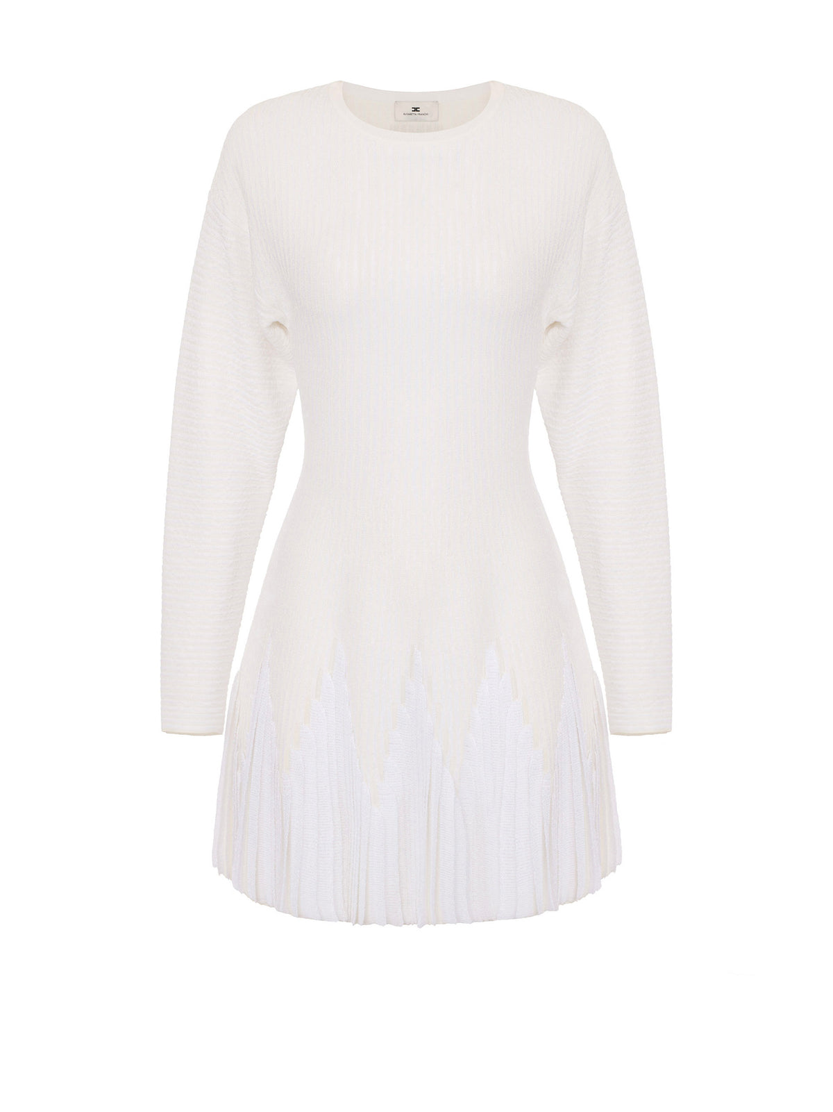 Knit dress with ruffles