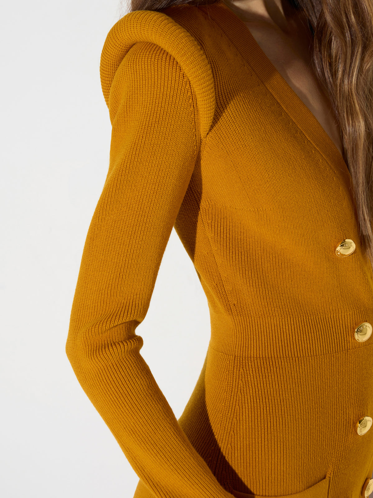 Mini dress in knit fabric with 3D details