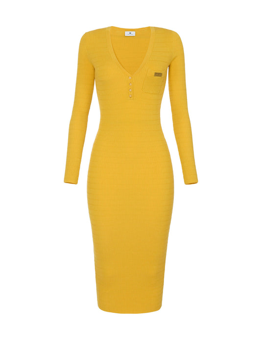 Micro-braided dress in knit fabric