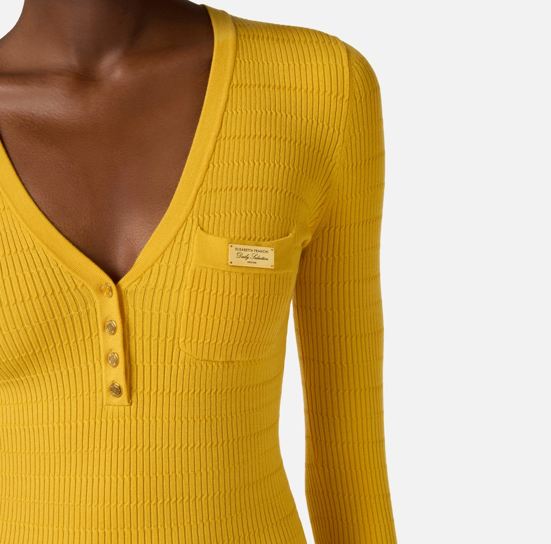 Micro-braided dress in knit fabric