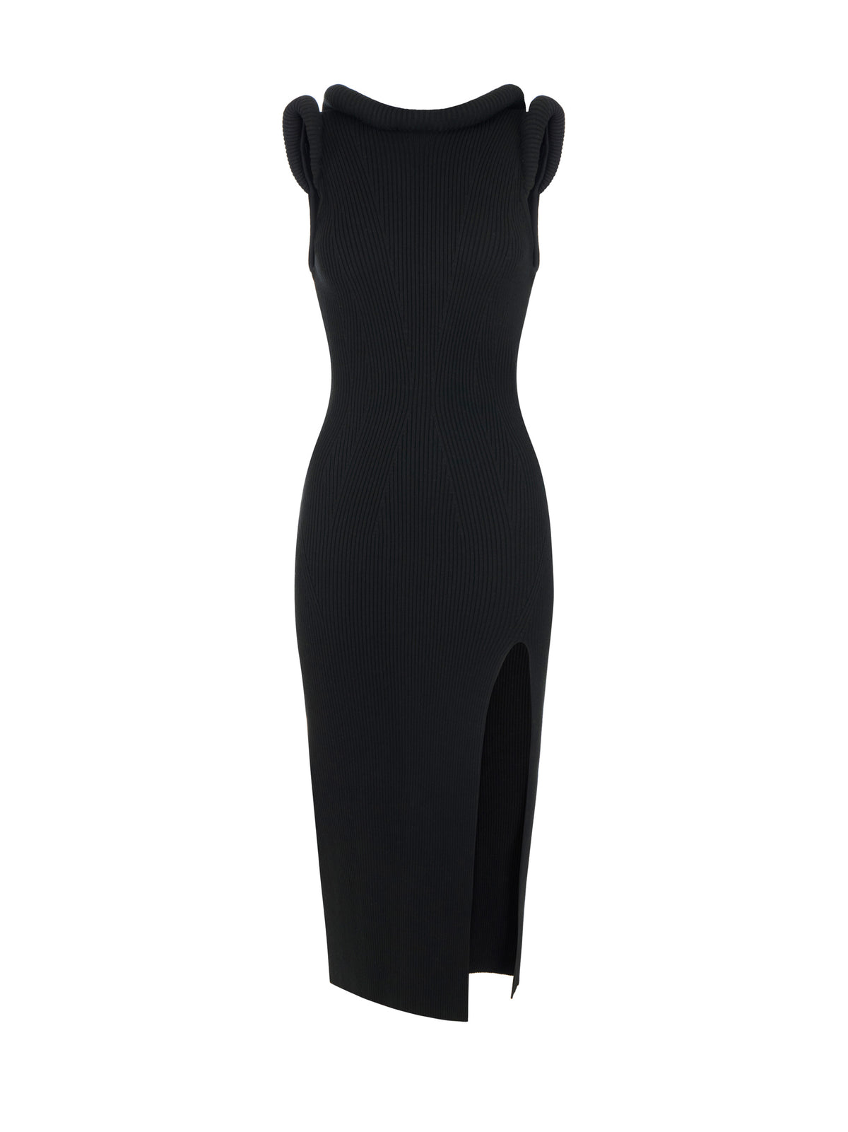 Knit dress with 3D details