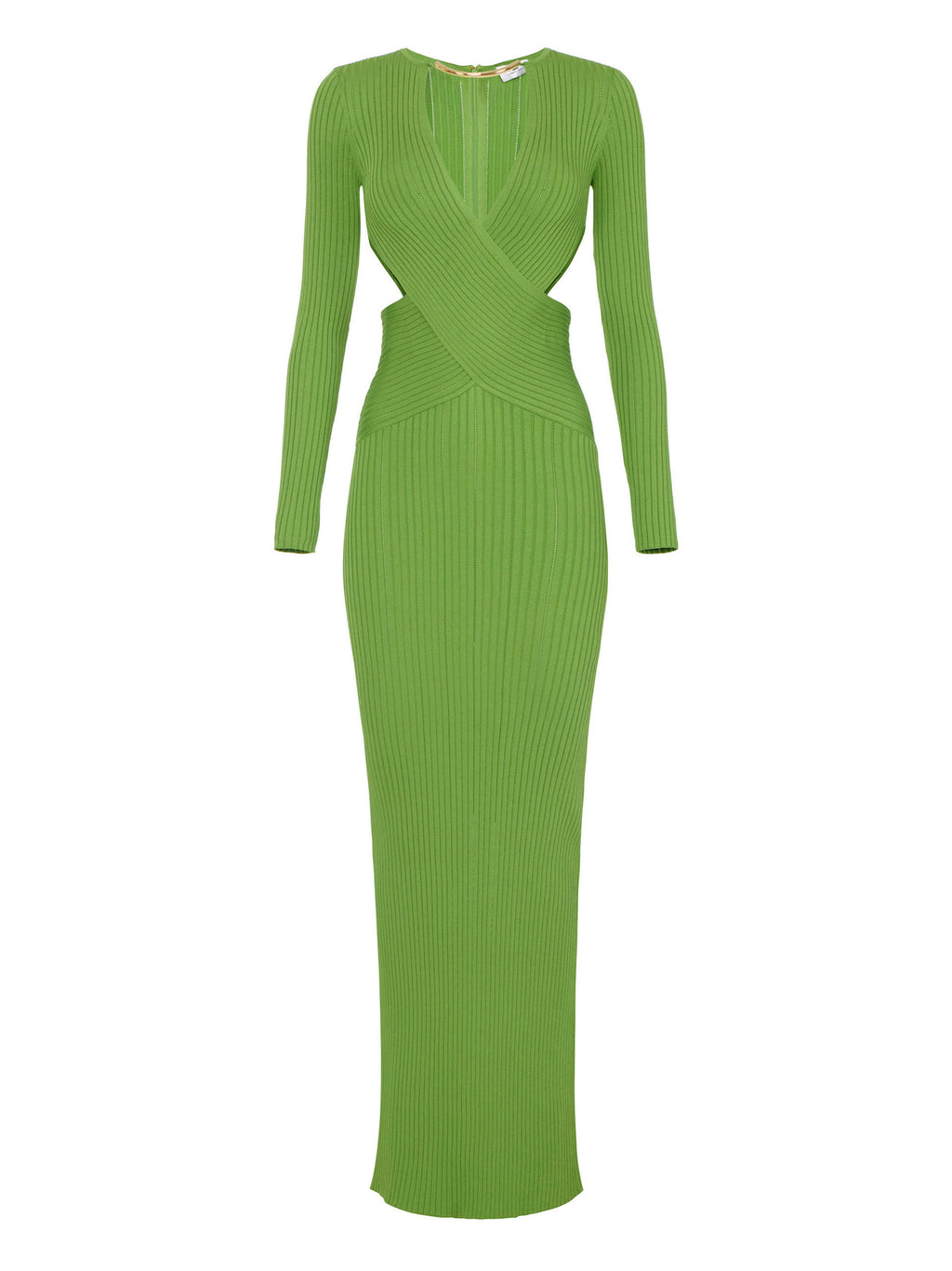 Red Carpet dress in openwork knit fabric with jewel detail