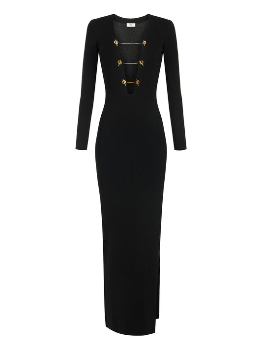 Red Carpet knit dress with jewel chains