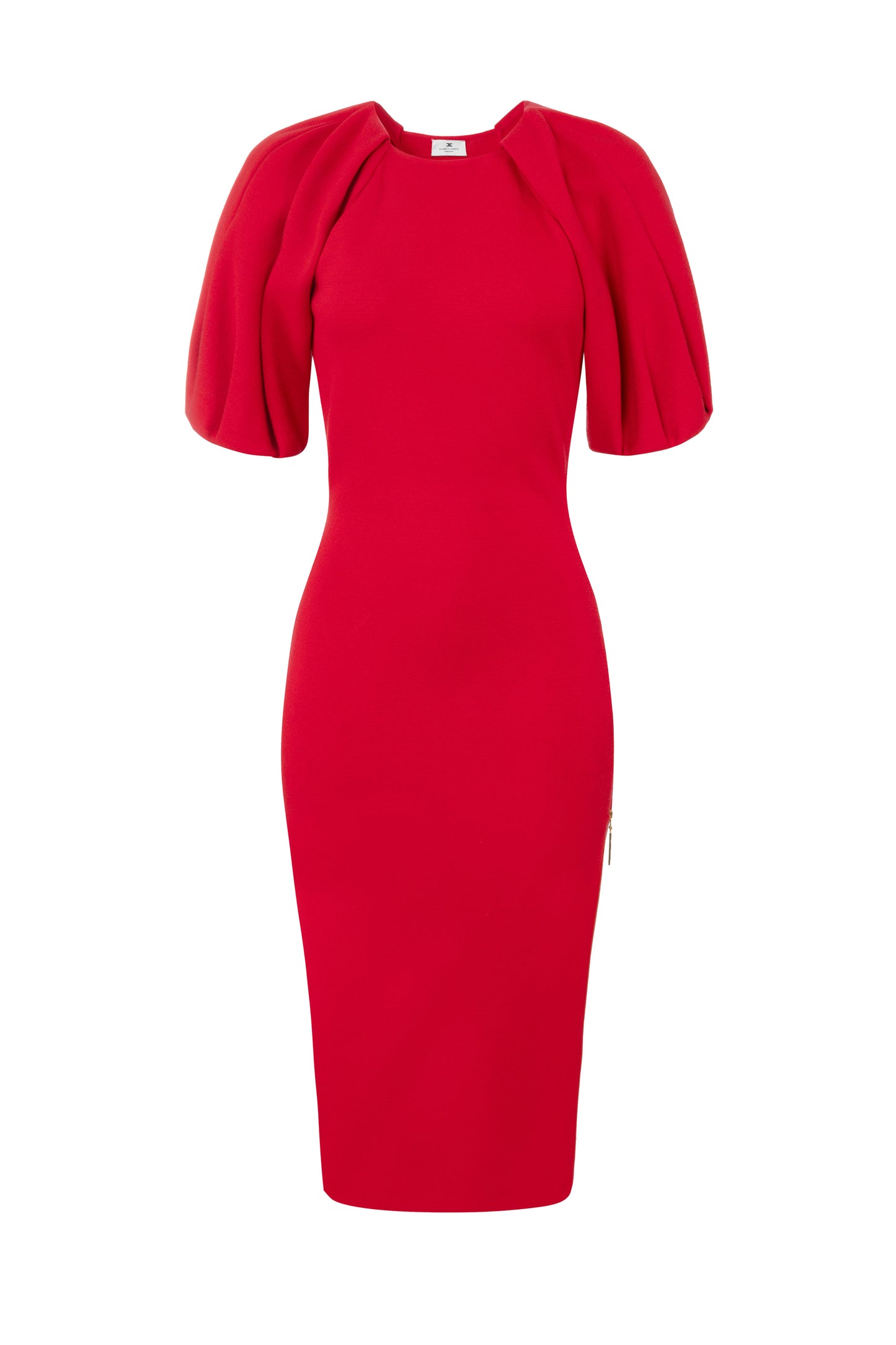 Viscose midi dress with zip detail