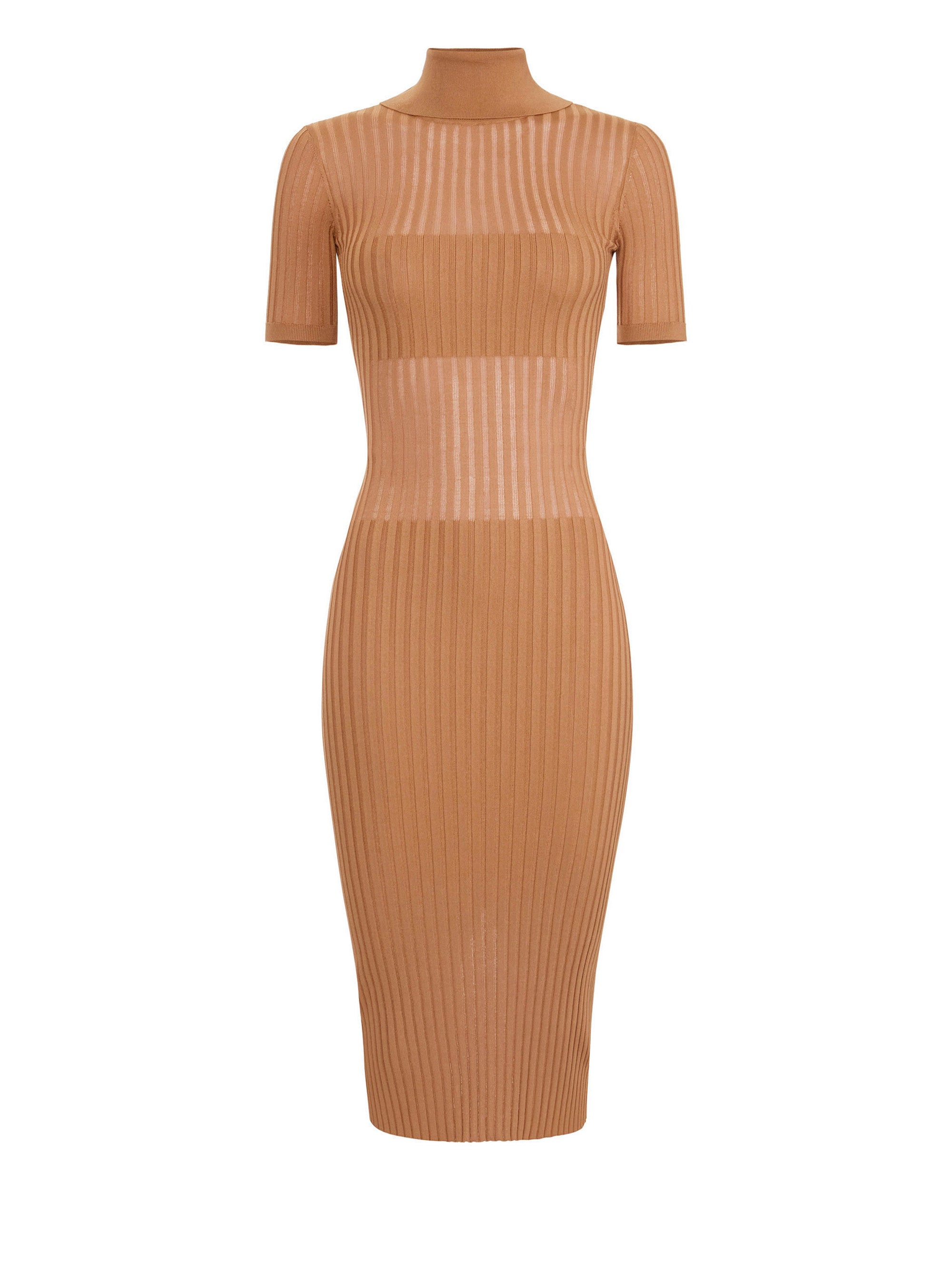 Knit dress with transparency details