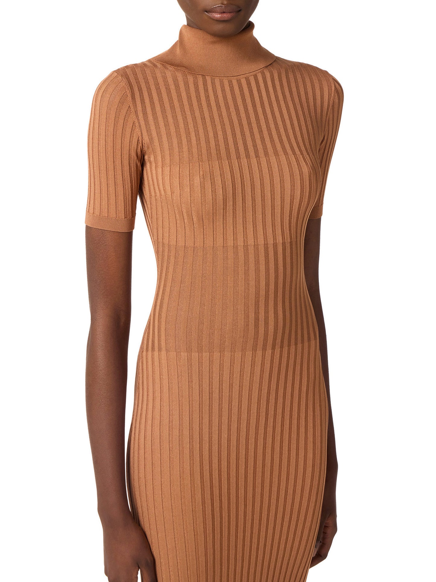 Knit dress with transparency details