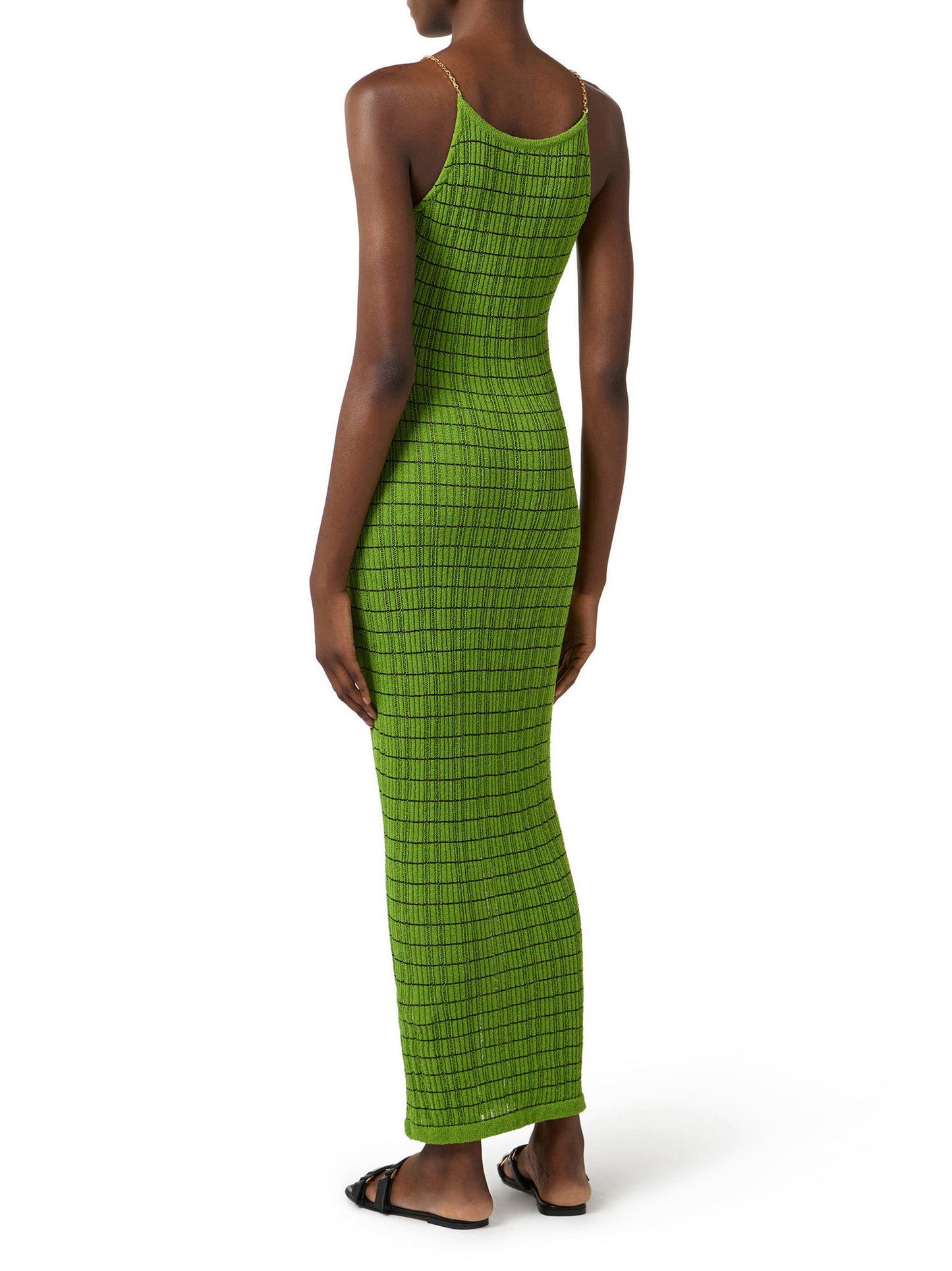 Striped dress in knit fabric with chains