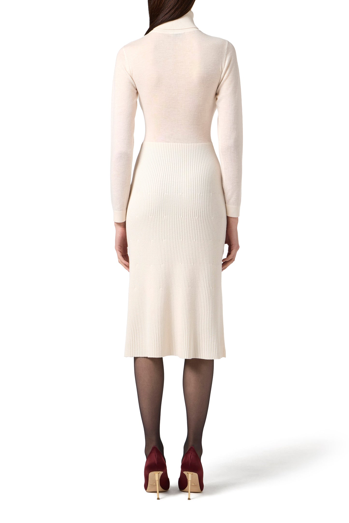 Wool blend turtleneck dress