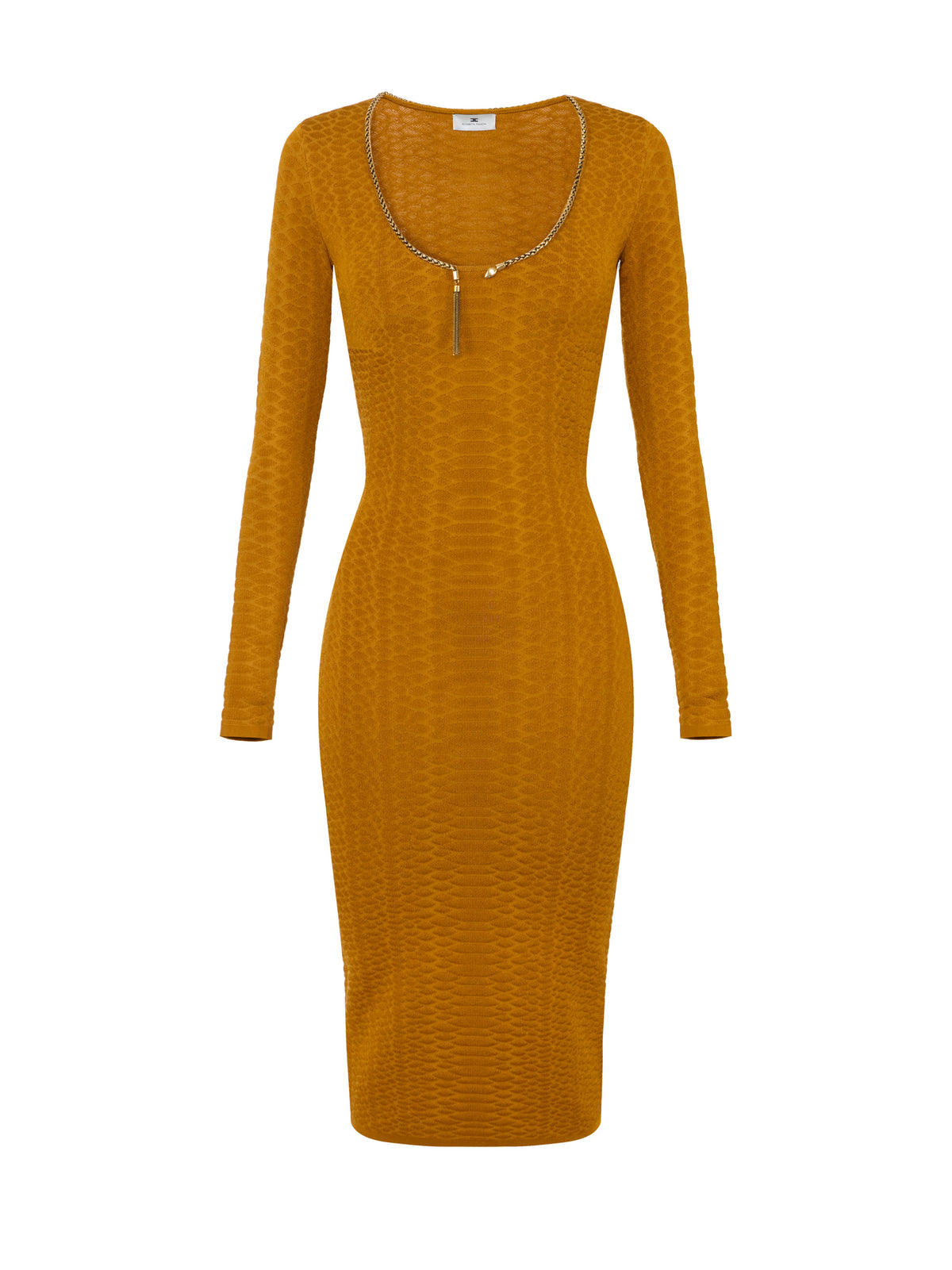 Knit dress with snake pattern