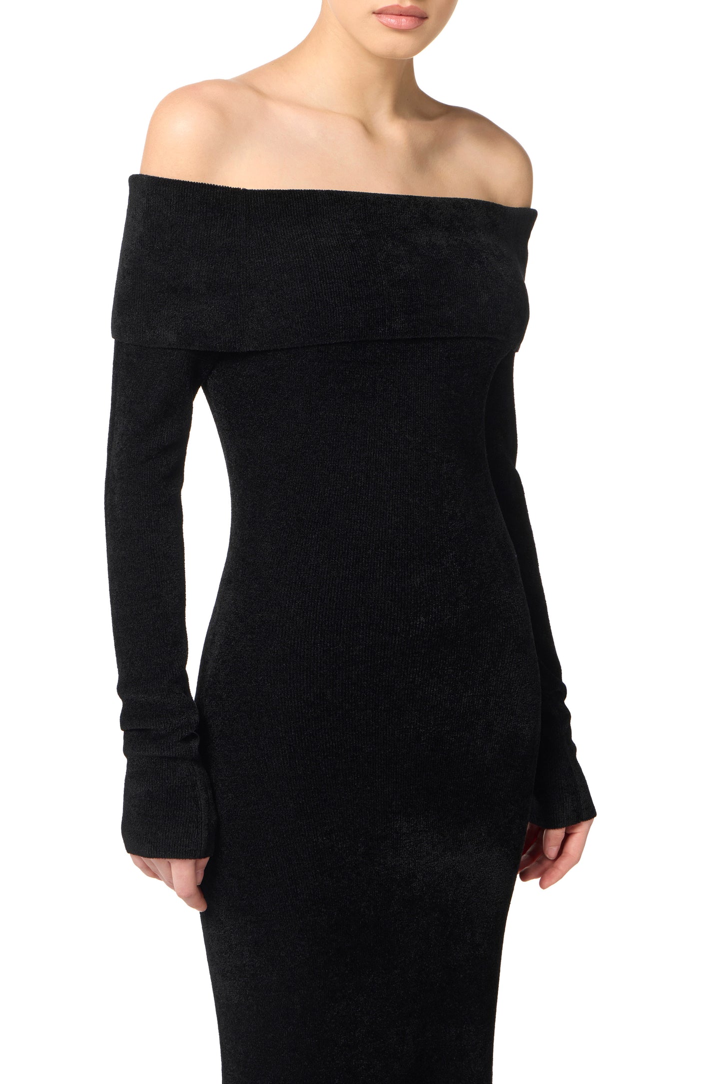 Red Carpet chenille dress with belt