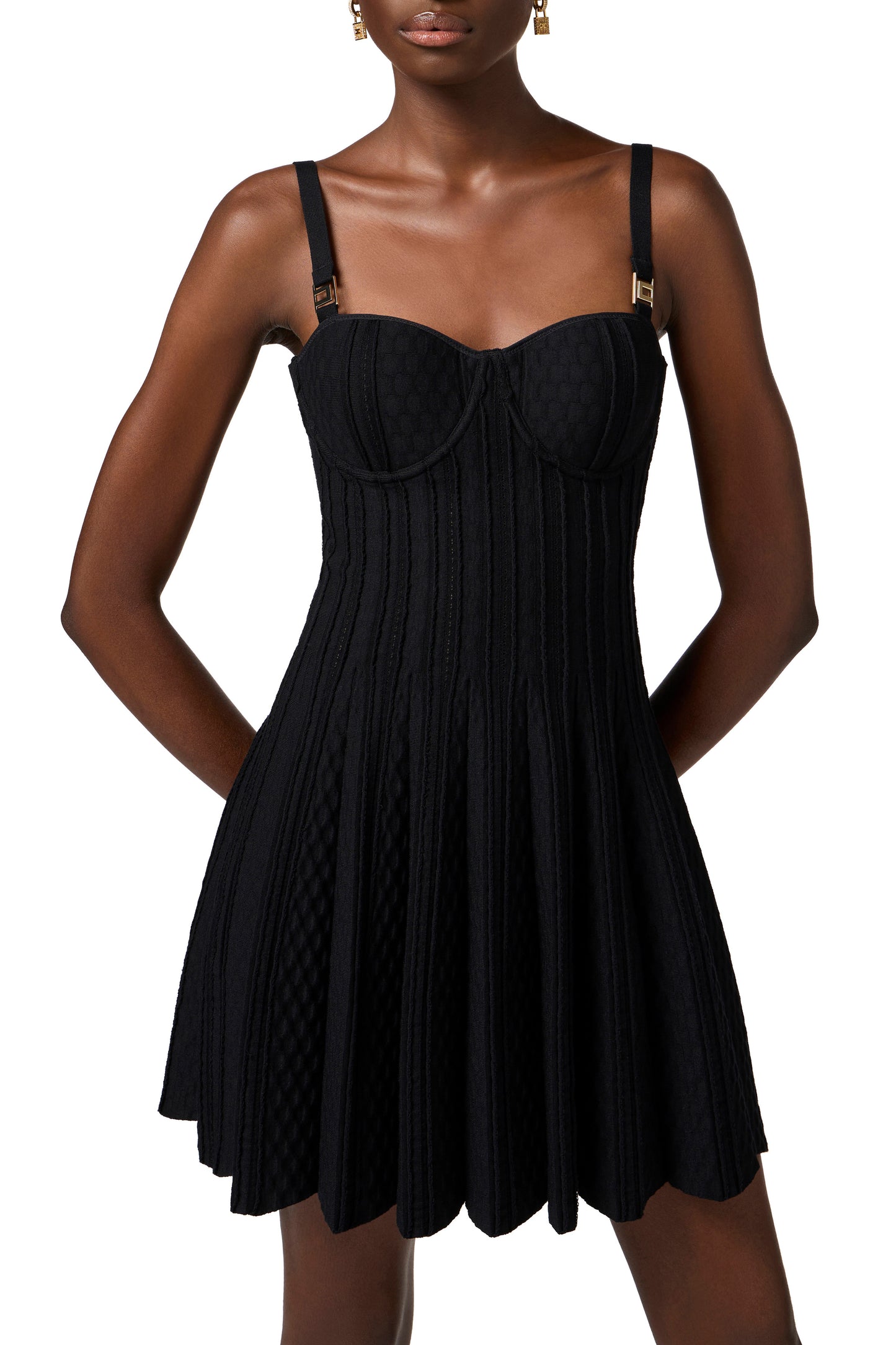 Pleated Knit Dress