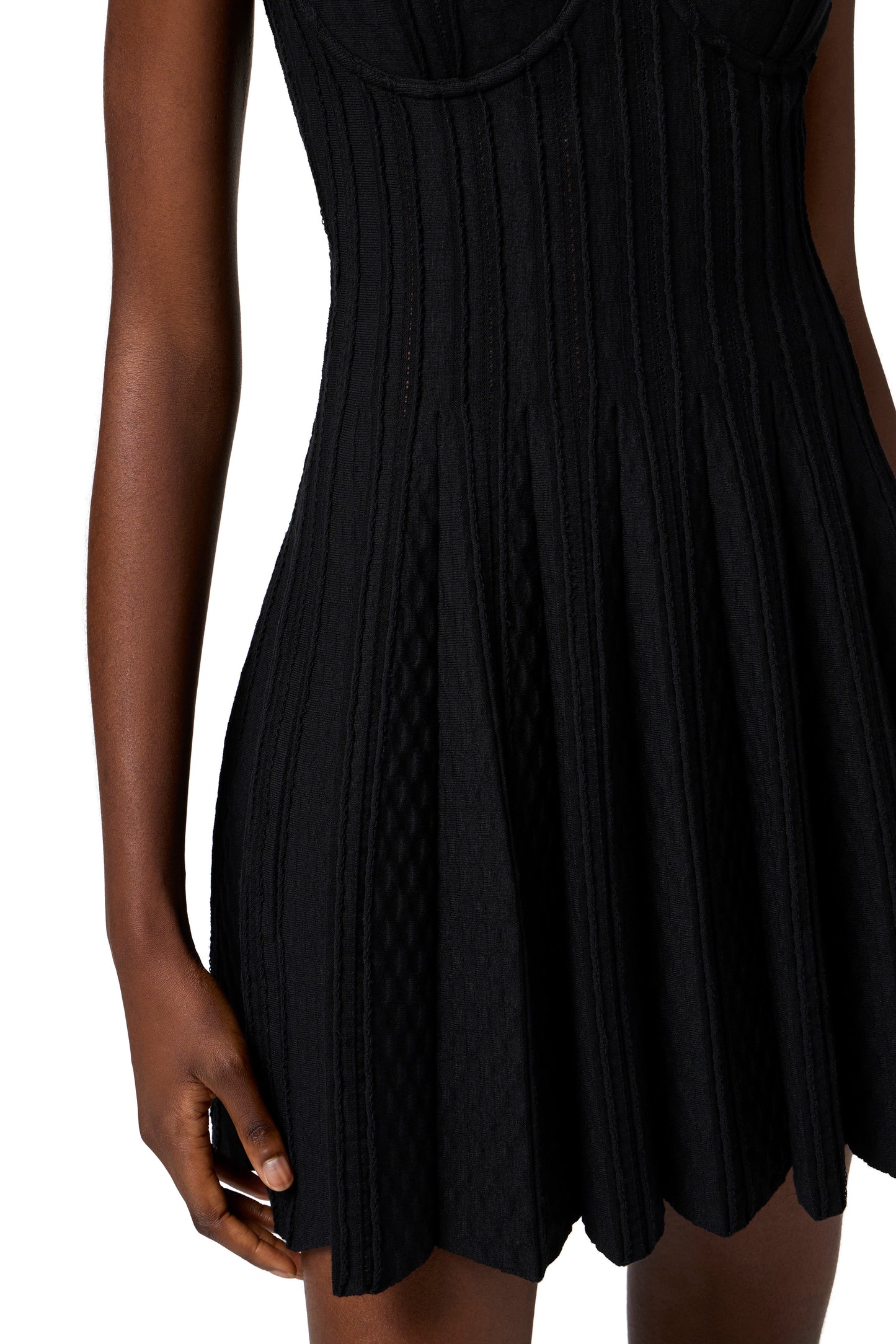 Pleated Knit Dress