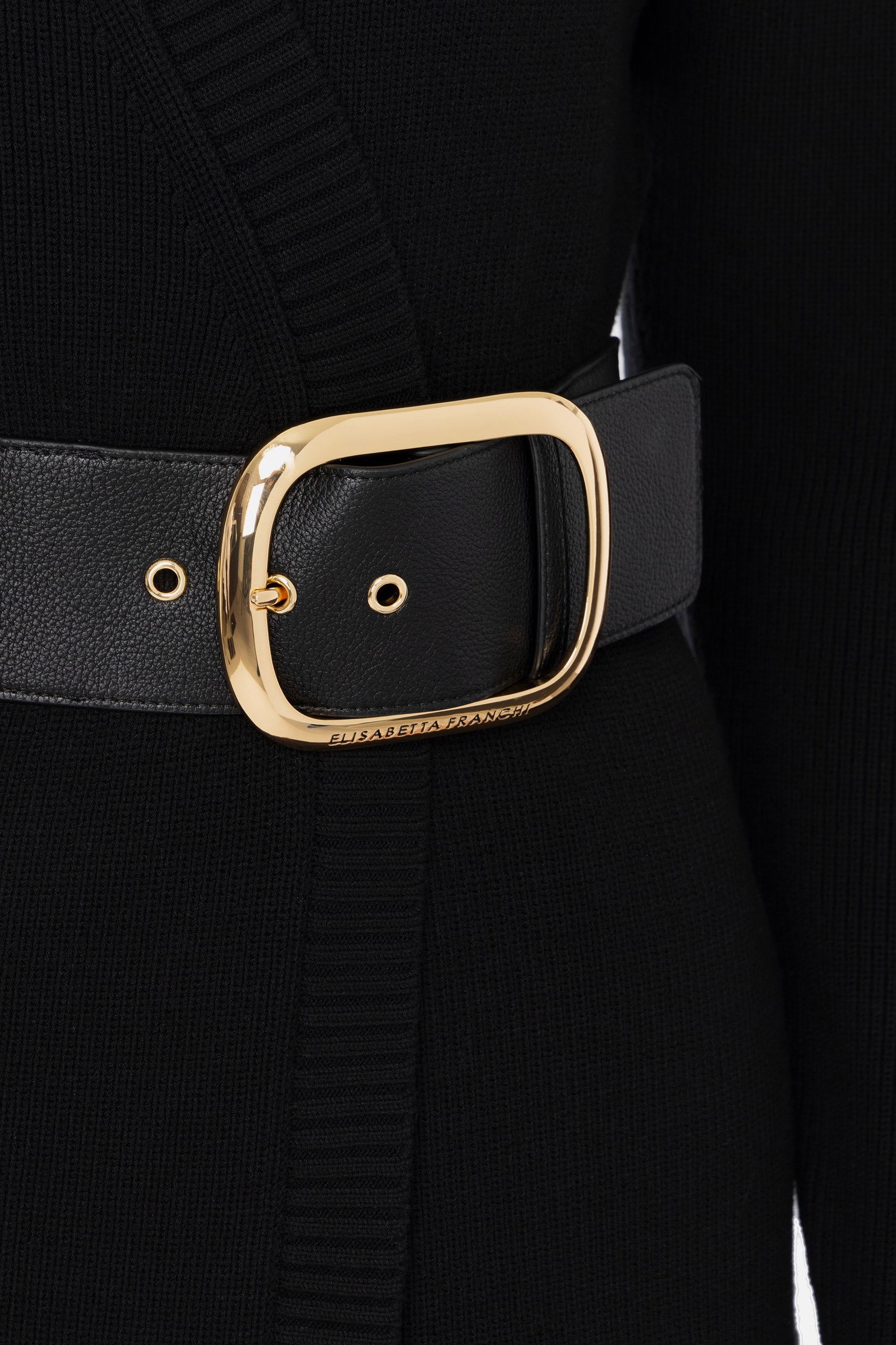 Viscose coat dress with maxi buckle | LAST PIECE: 44
