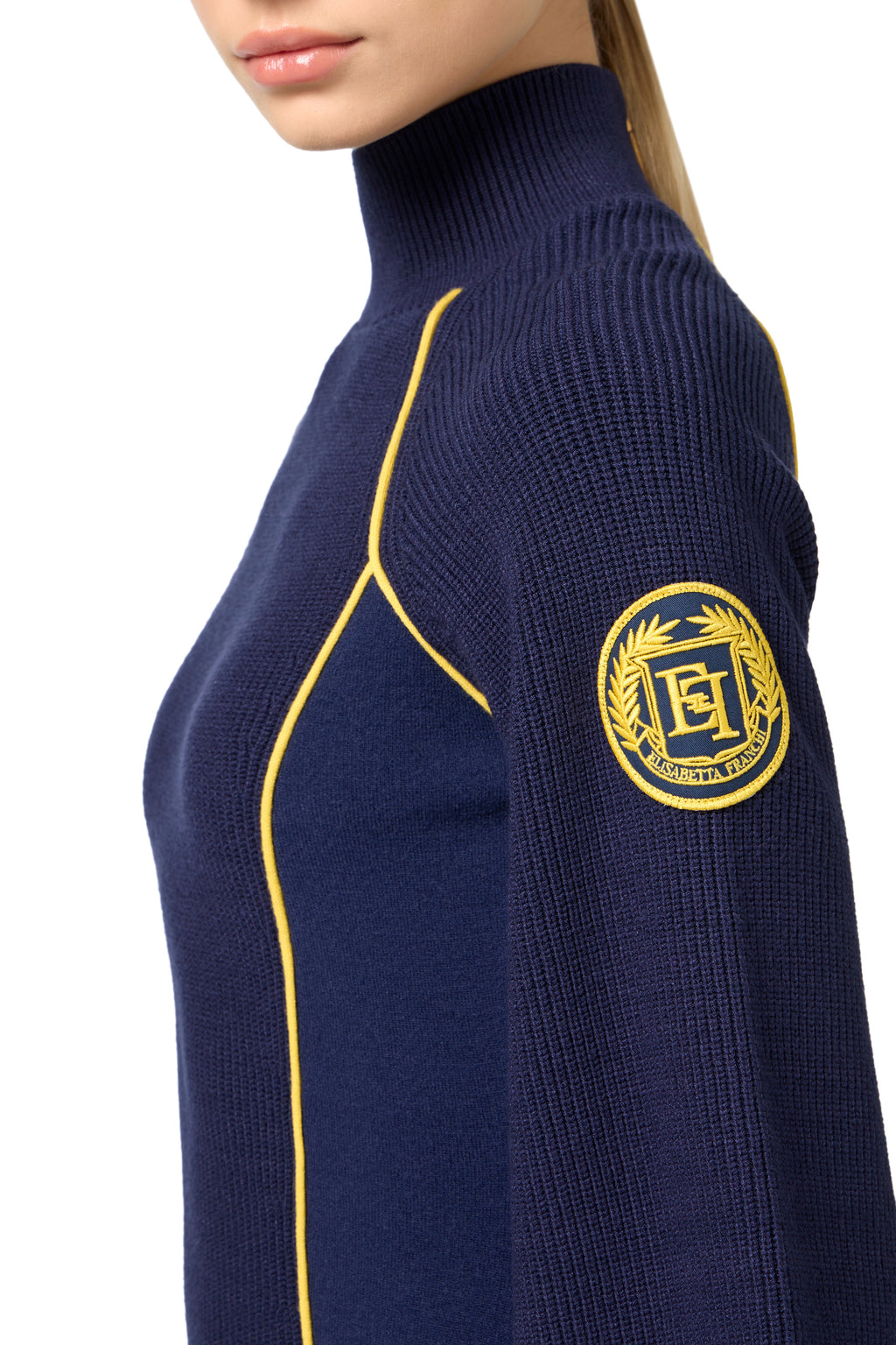 Viscose mini-dress with logo patch | LAST PIECE: 42