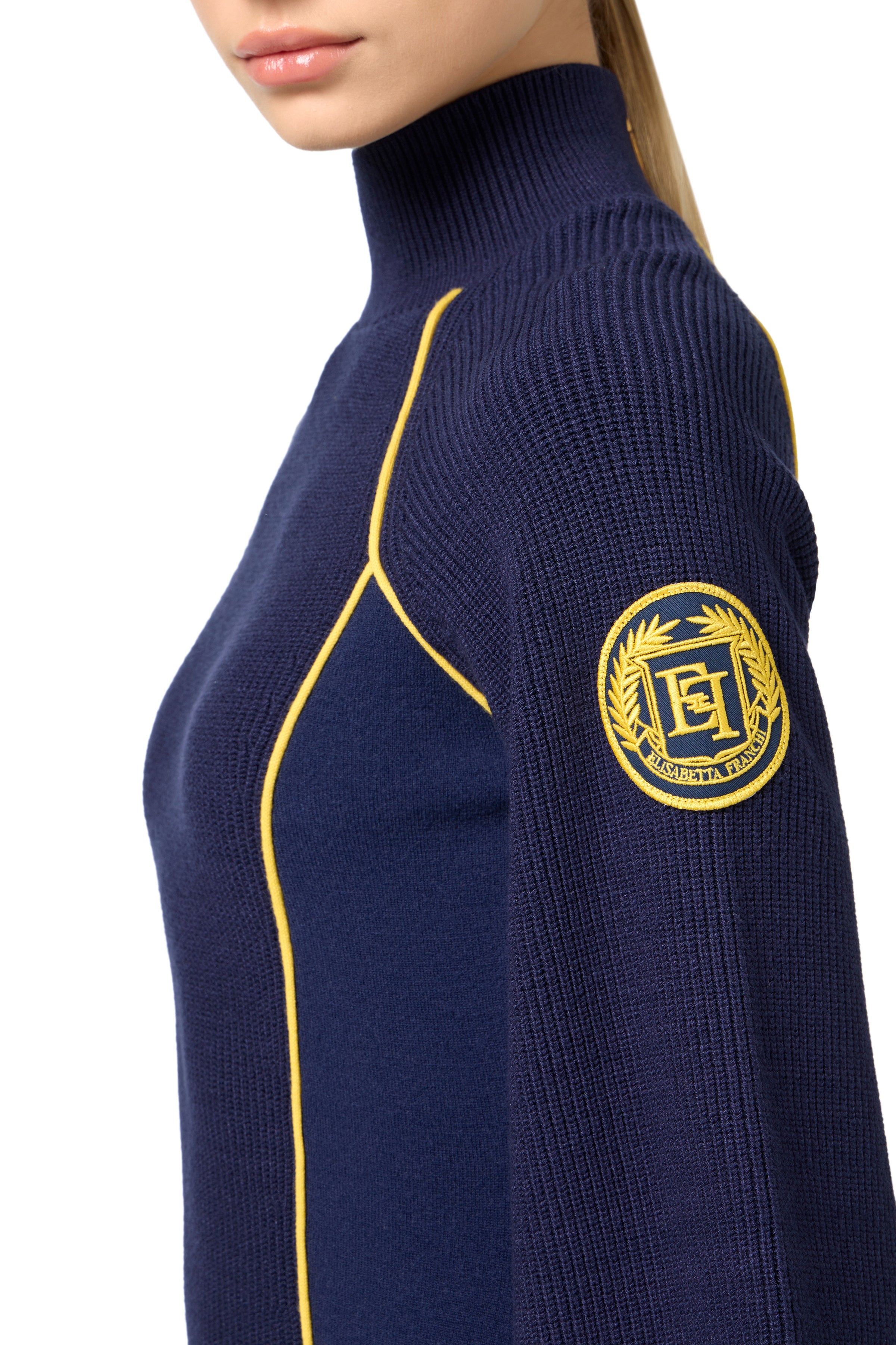 Viscose mini-dress with logo patch | LAST PIECE: 42