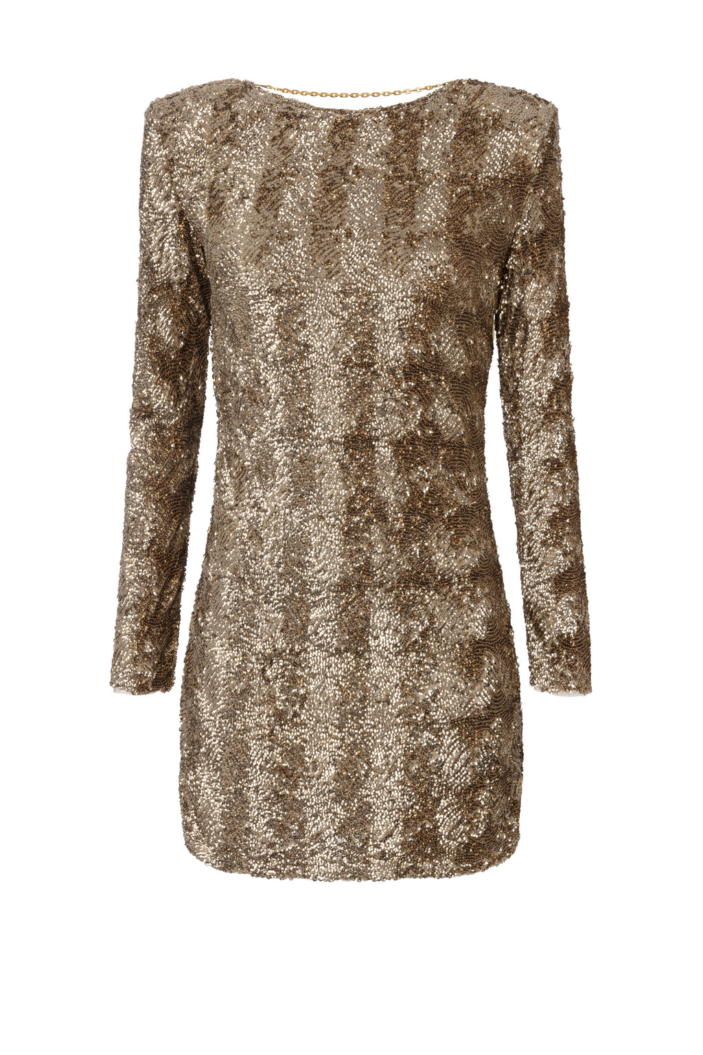 Sequin-embroidered tulle boxy mini-dress | LAST PIECE: 40/42