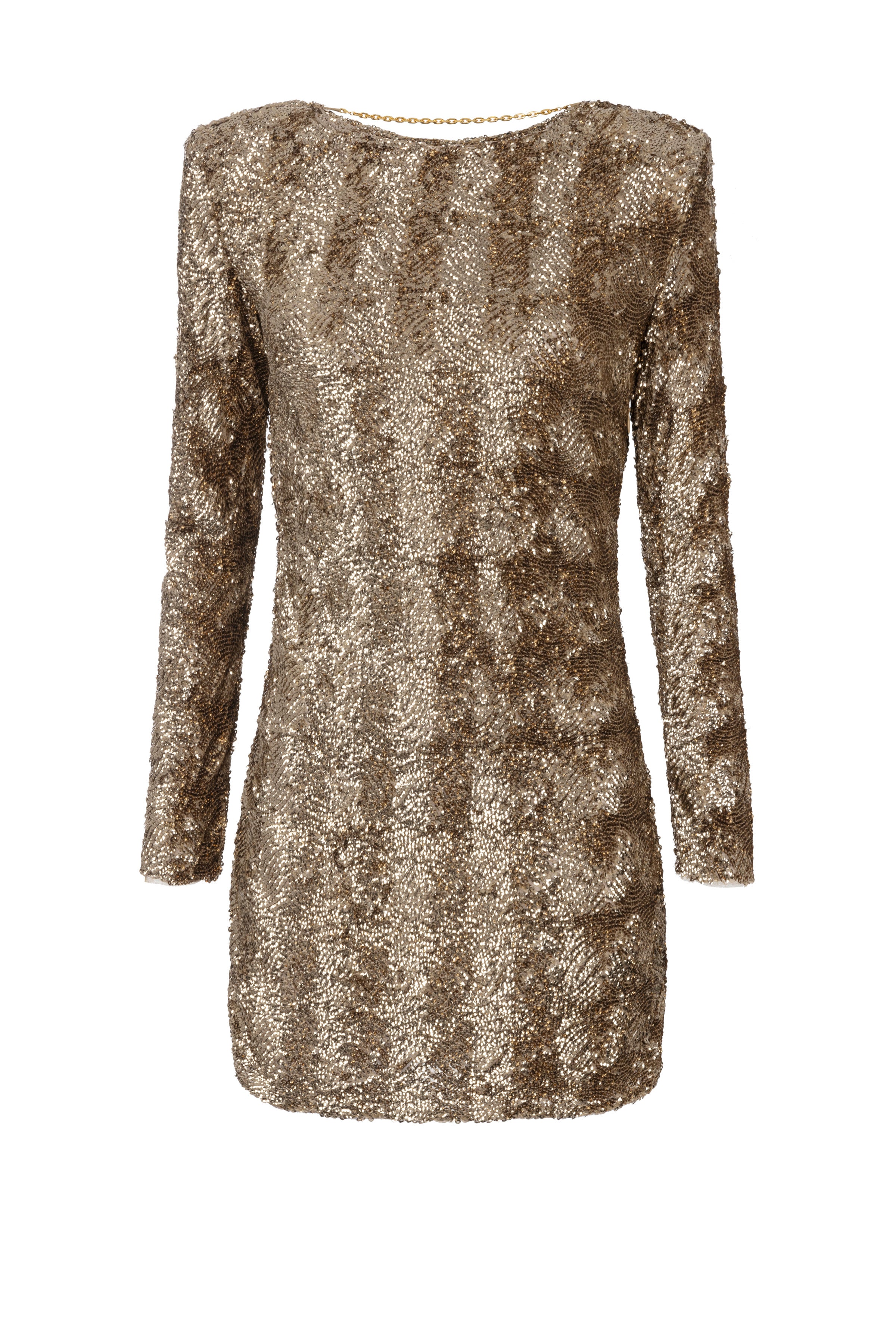Sequin-embroidered tulle boxy mini-dress | LAST PIECE: 40/42