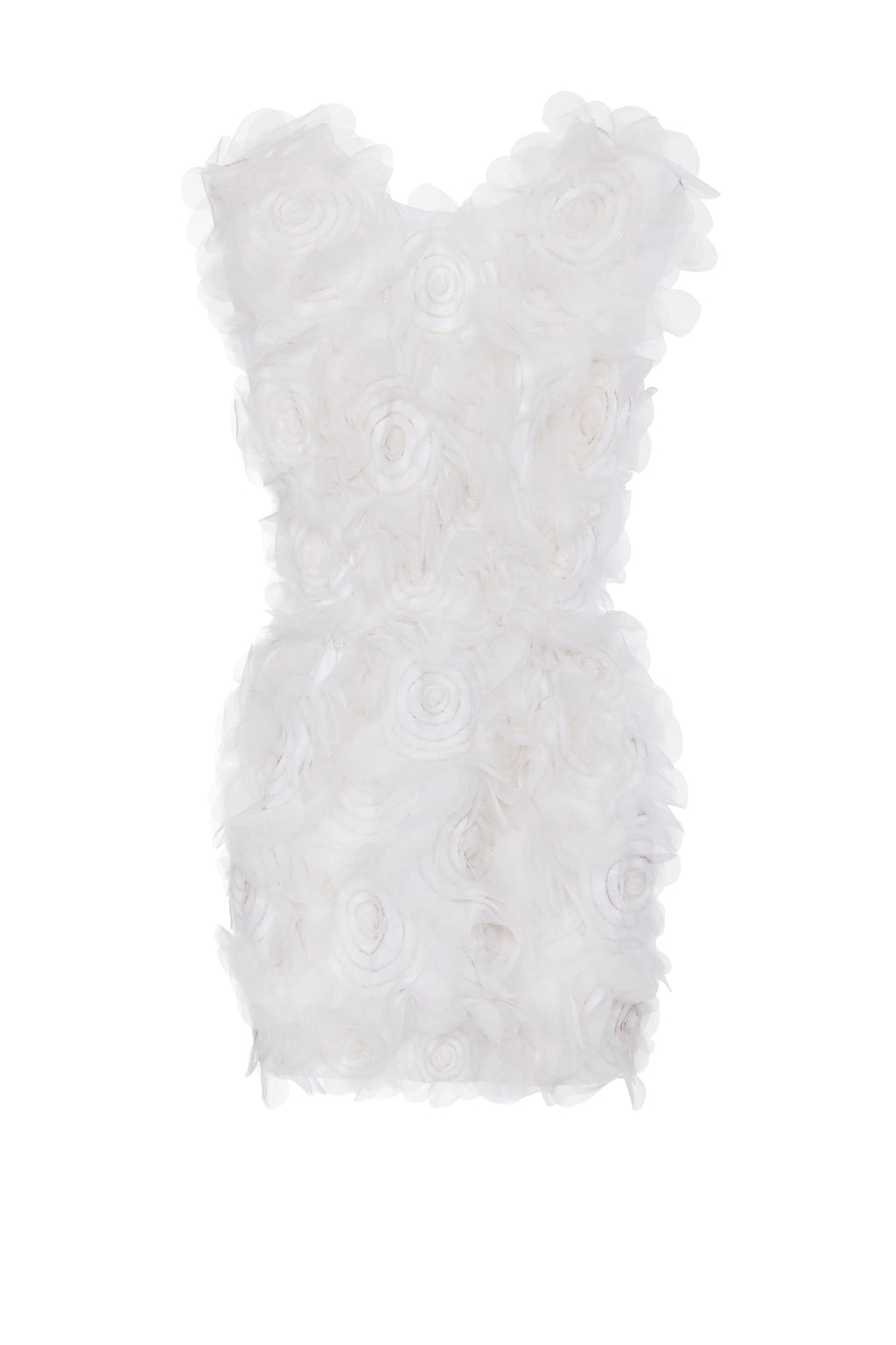 Dress in crêpe fabric with 3D flowers | LAST PIECE: 40/42