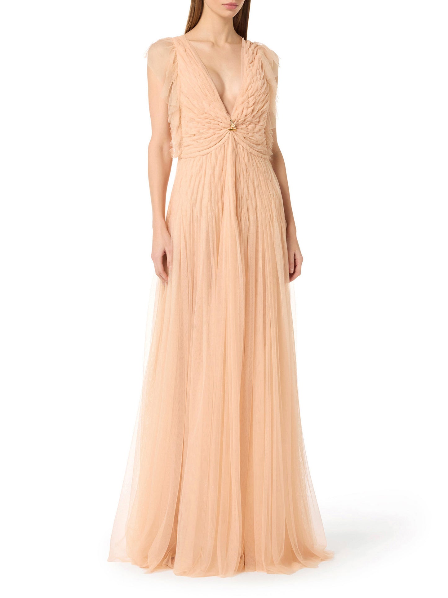 Red Carpet dress in tulle fabric