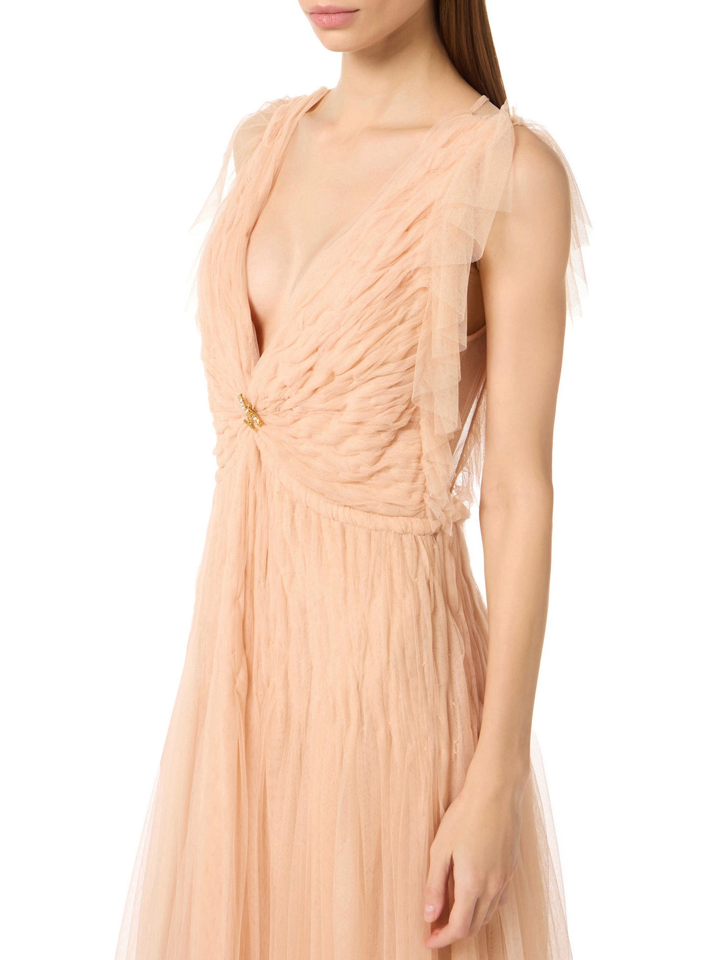 Red Carpet dress in tulle fabric