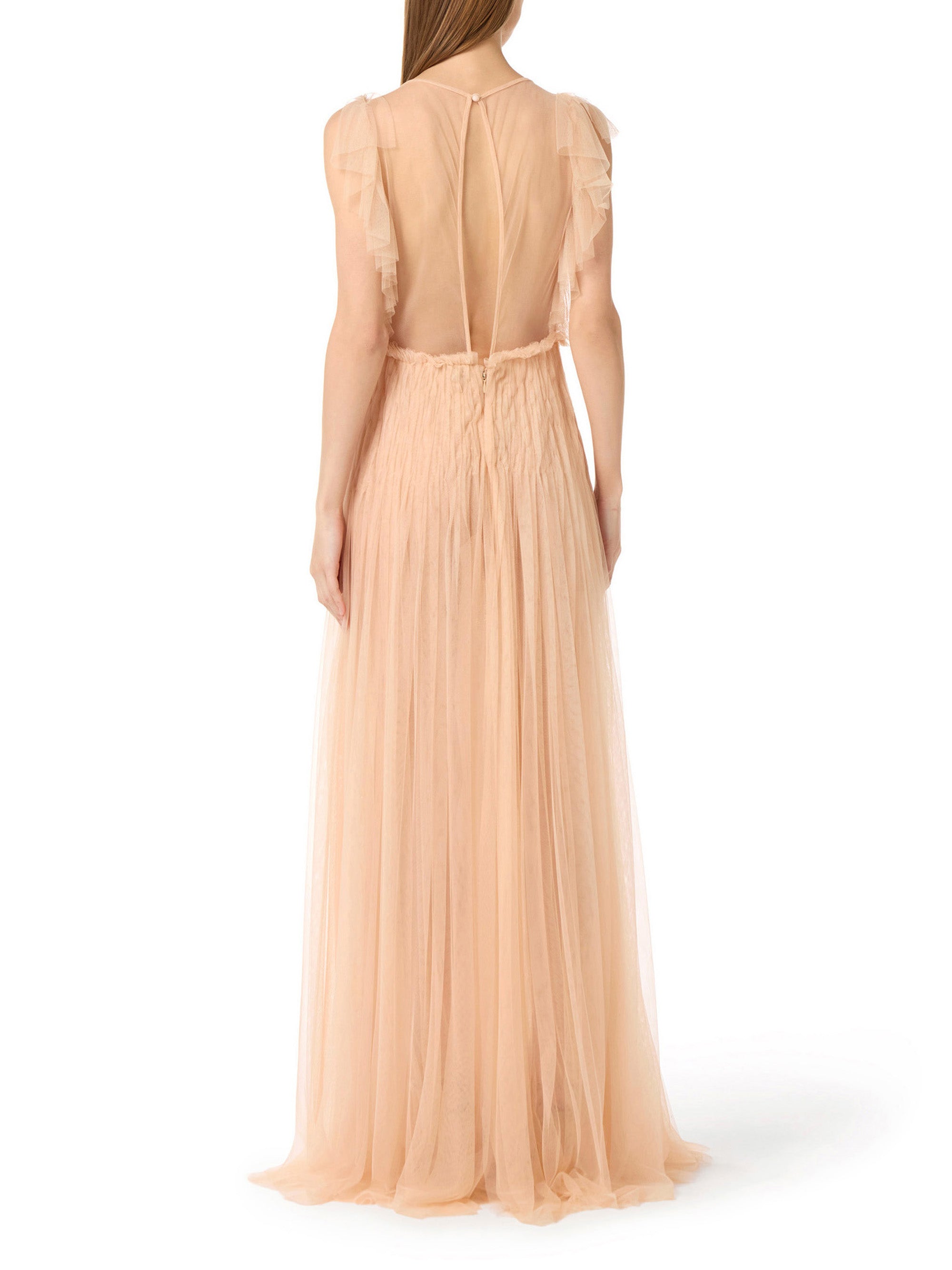 Red Carpet dress in tulle fabric