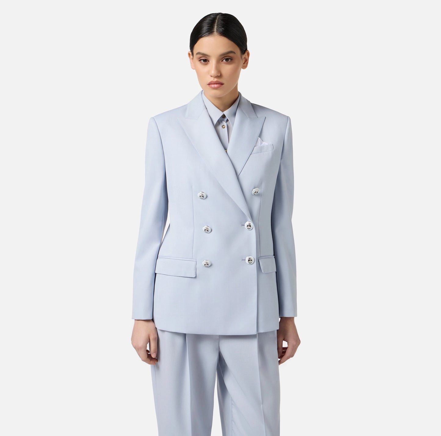 Cool wool jacket with enamelled buttons