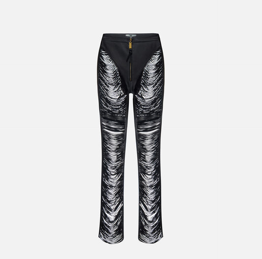 Nappa leather trousers with fringes