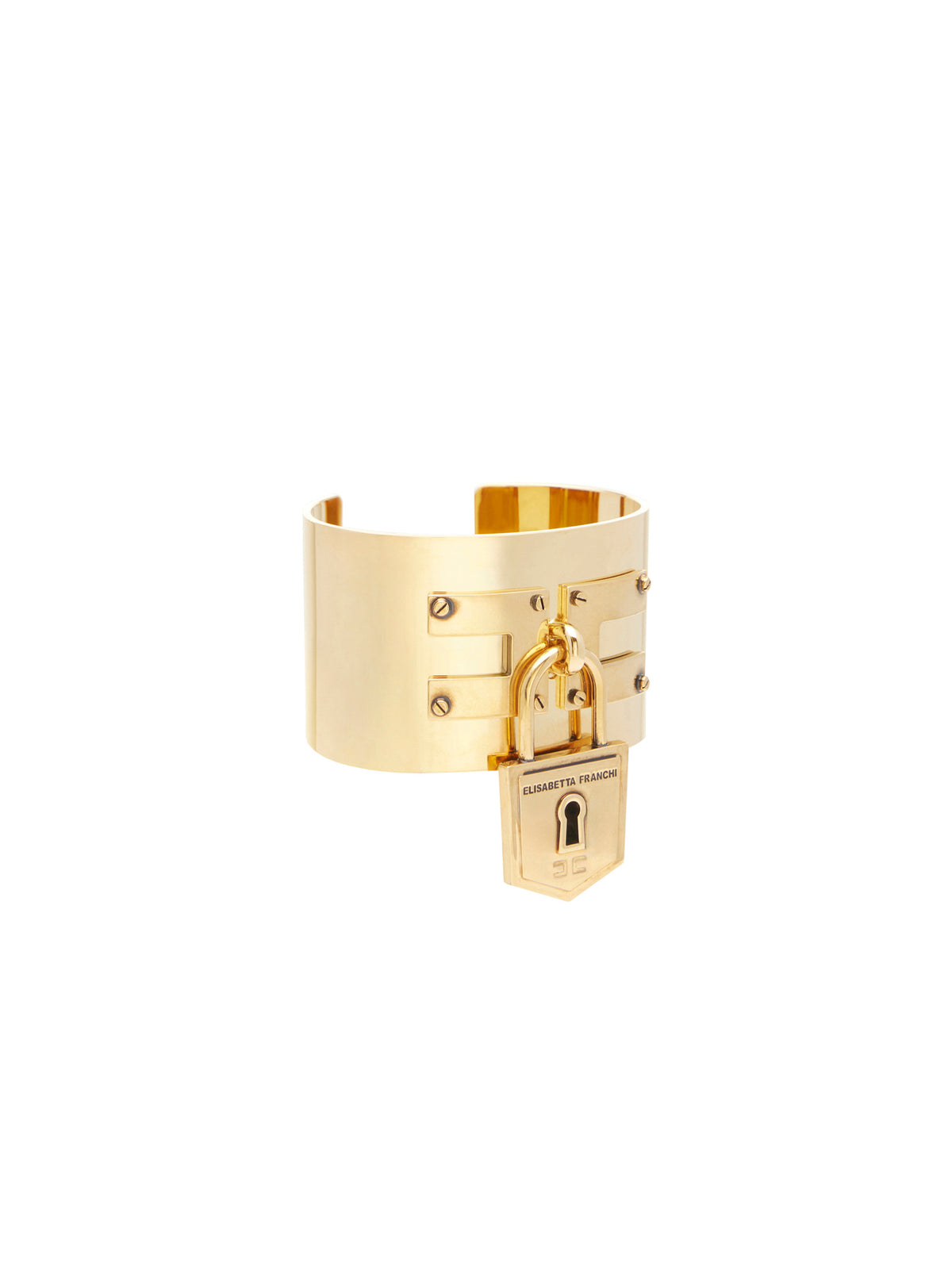 Rigid bracelet with padlock