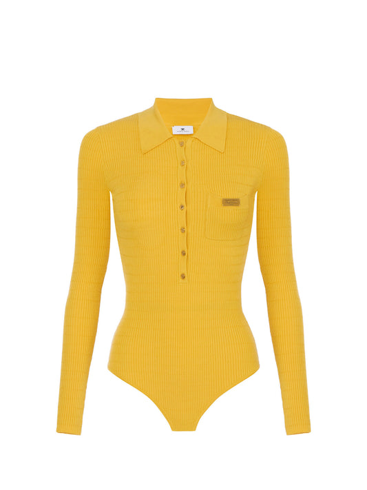 Micro-braided knit bodysuit