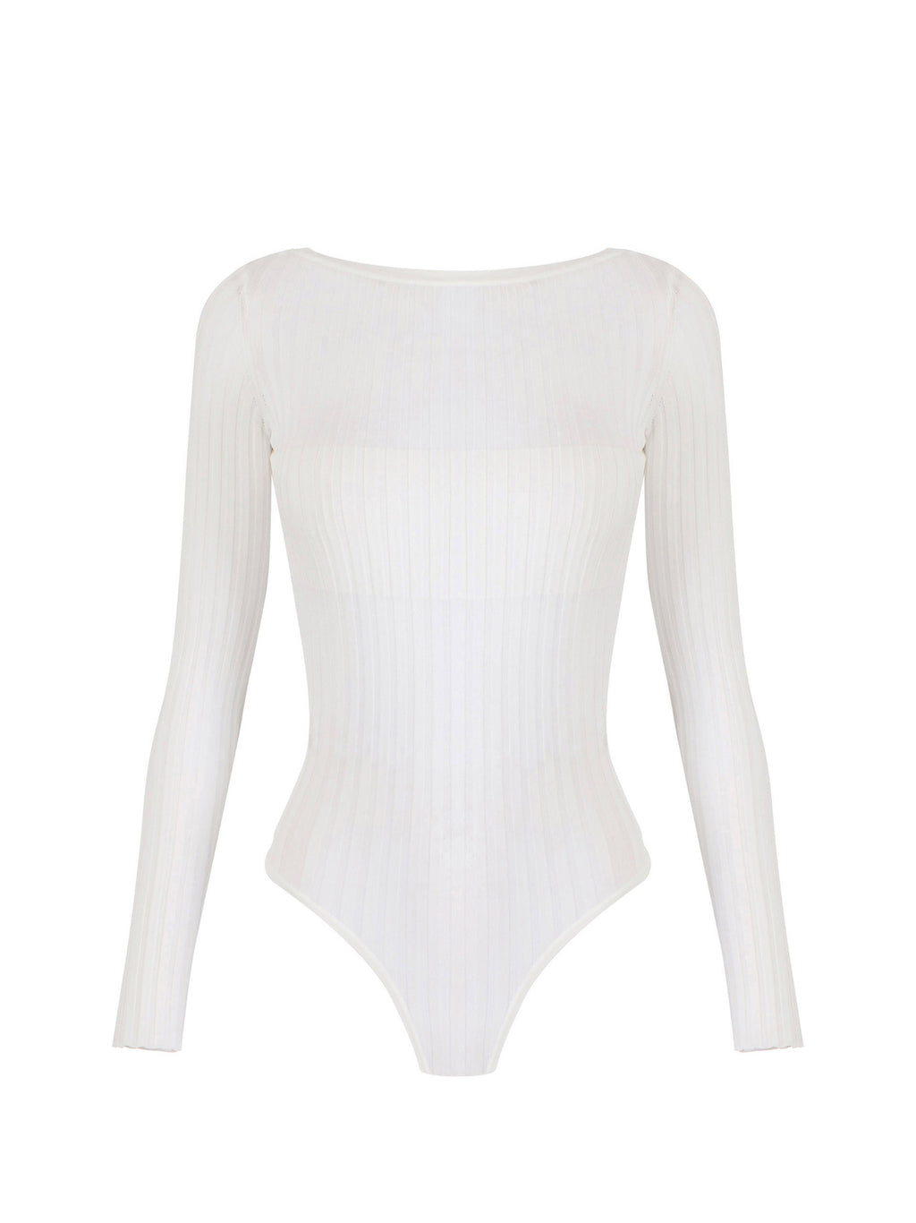 Bodysuit in knit sheer fabric