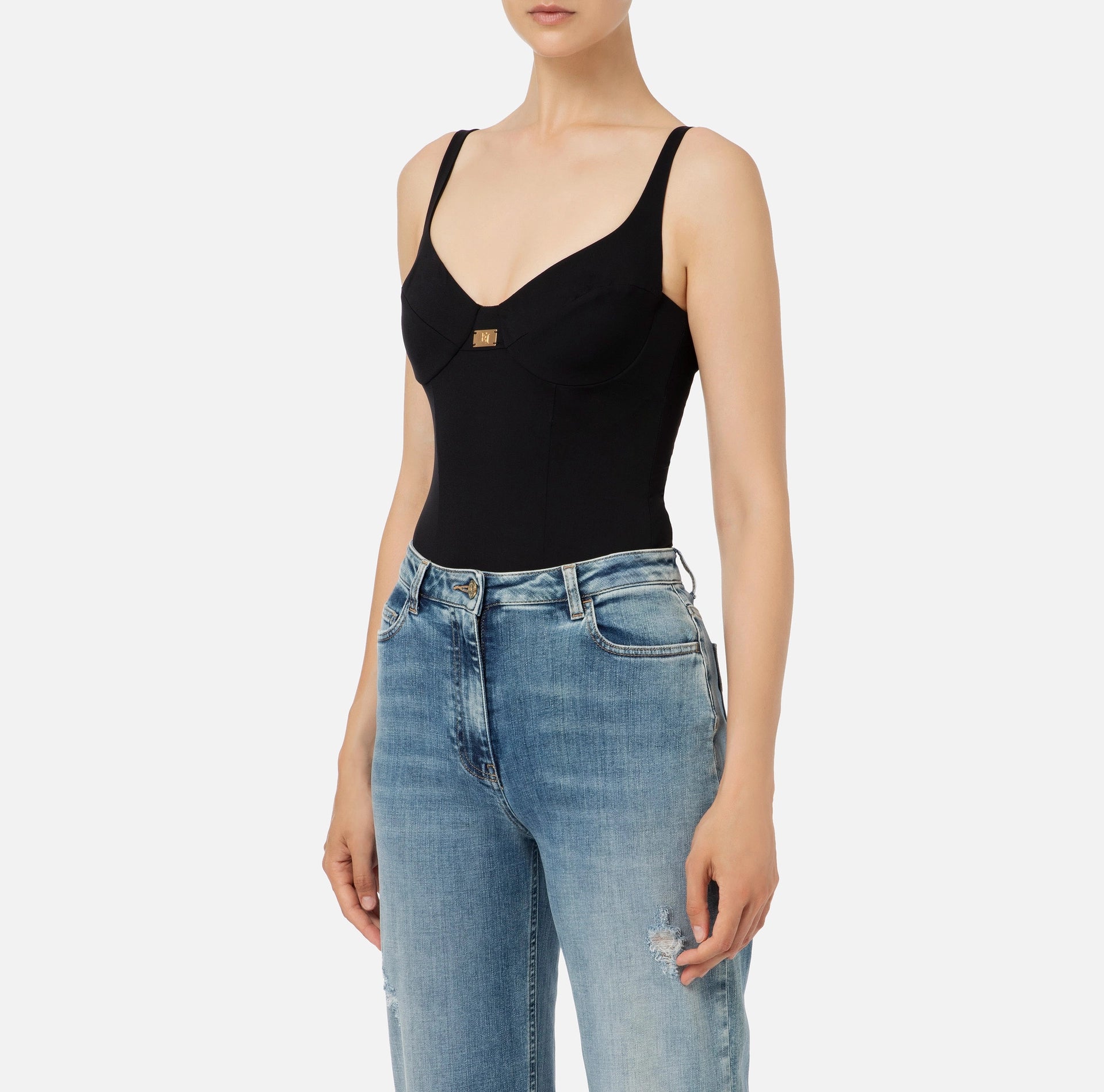 Bodysuit in microfibre jersey fabric | LAST PIECE: 42