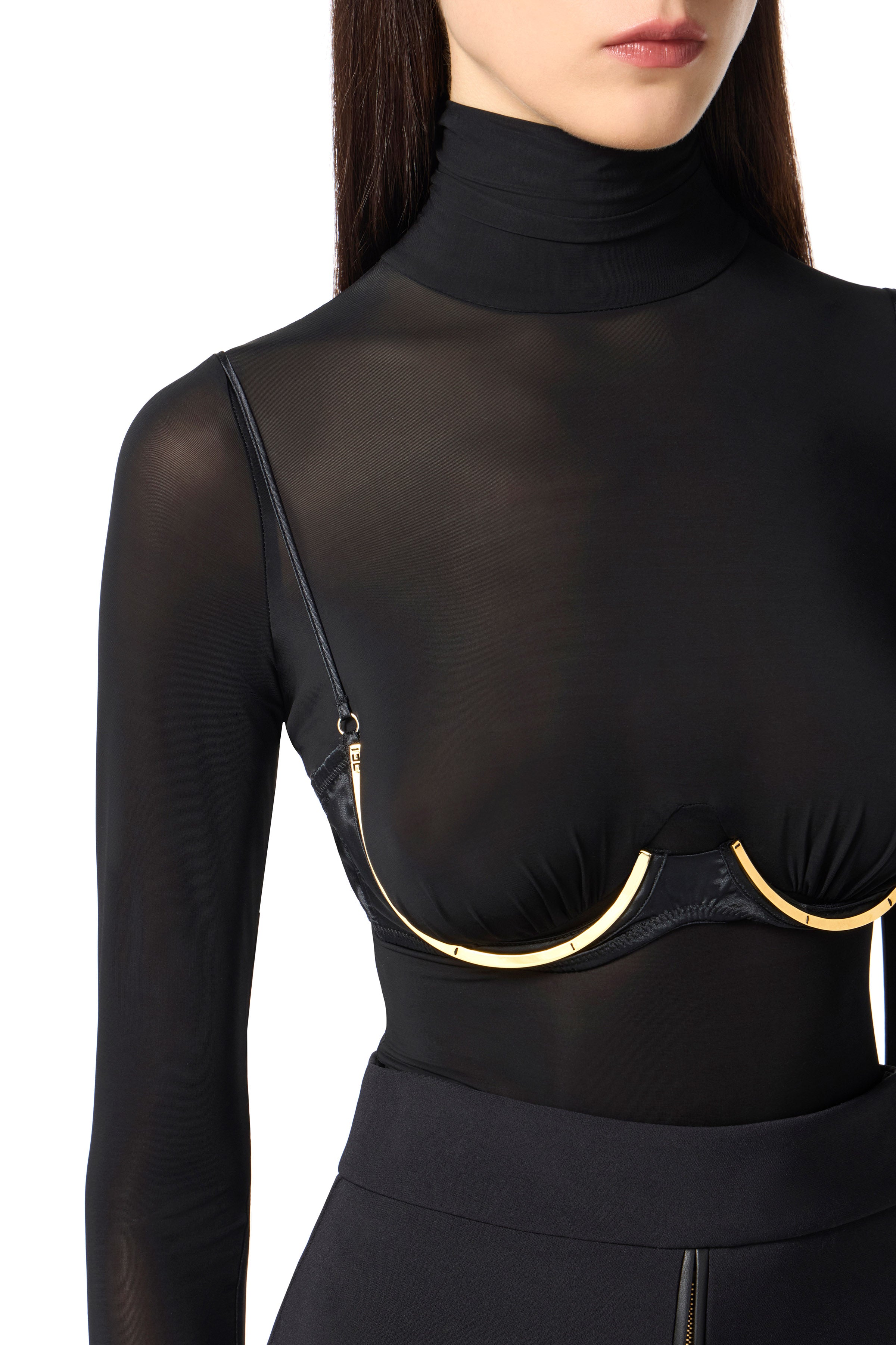 Bodysuit in jersey fabric with jewel details