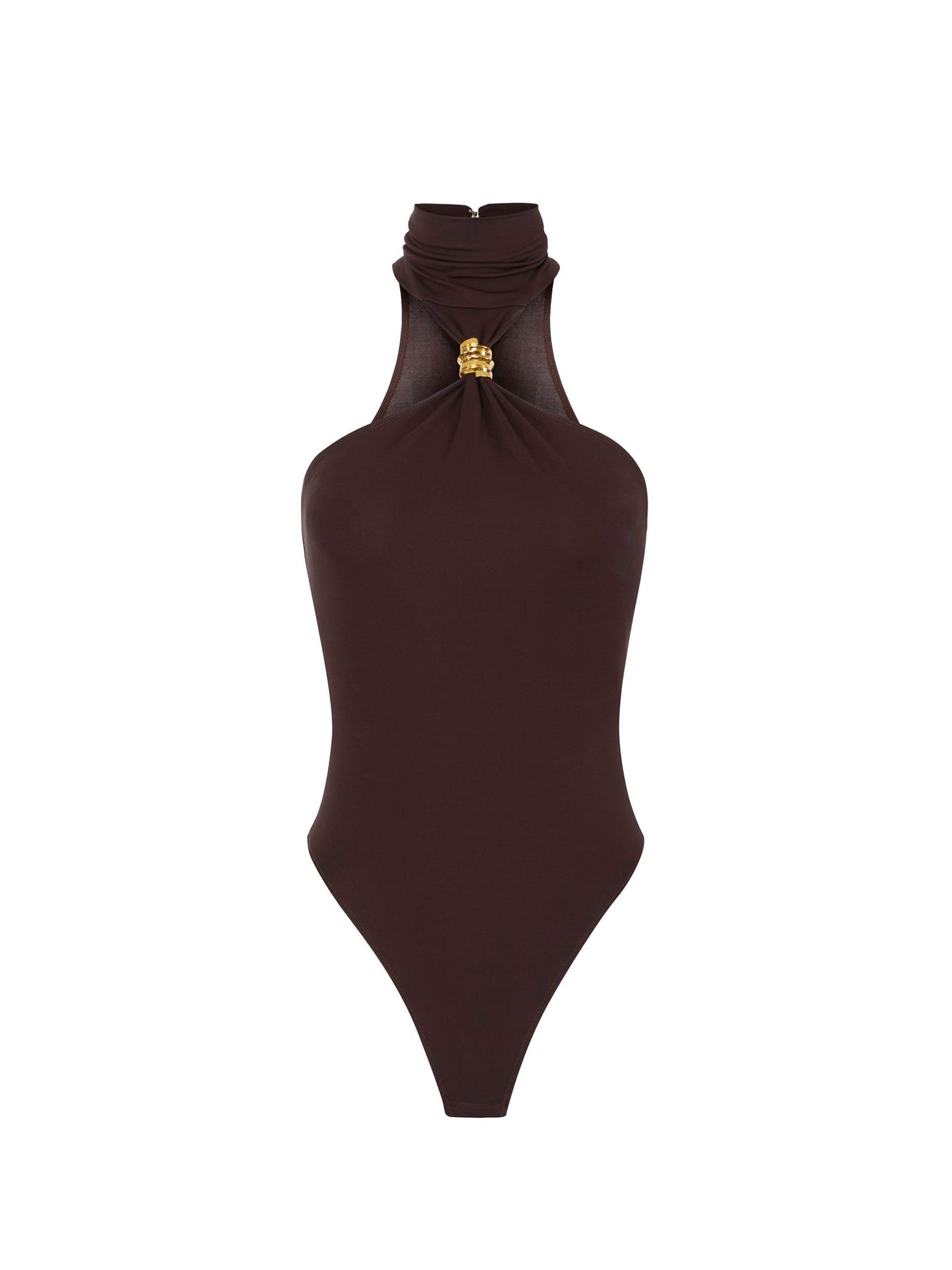 Bodysuit in crêpe jersey fabric with jewel detail