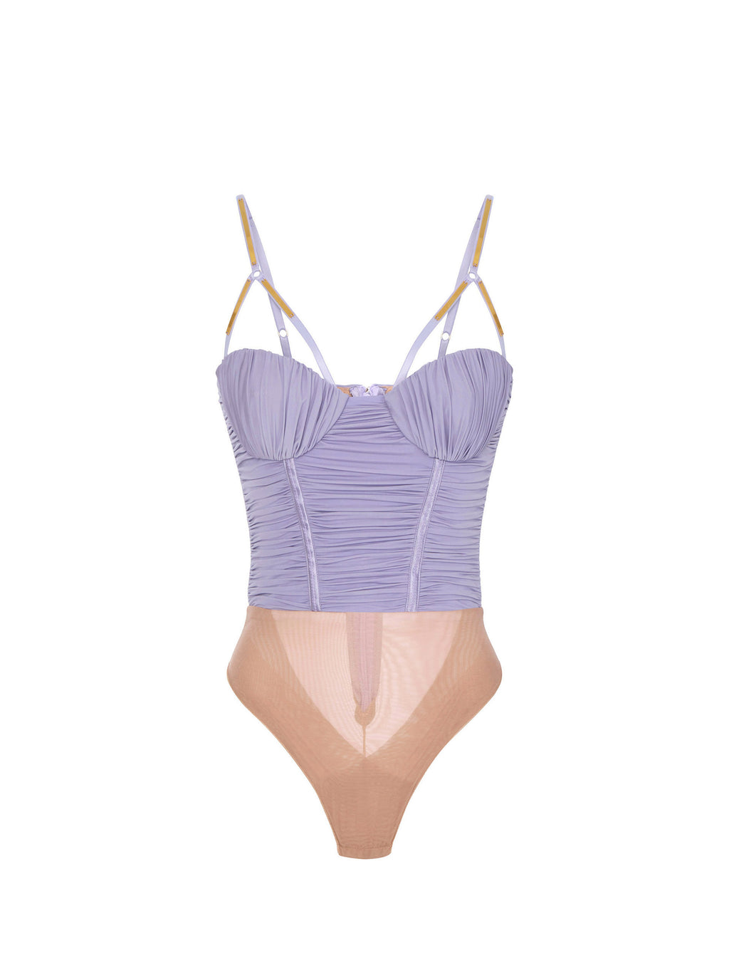 Bodysuit in jersey fabric with jewel plaques