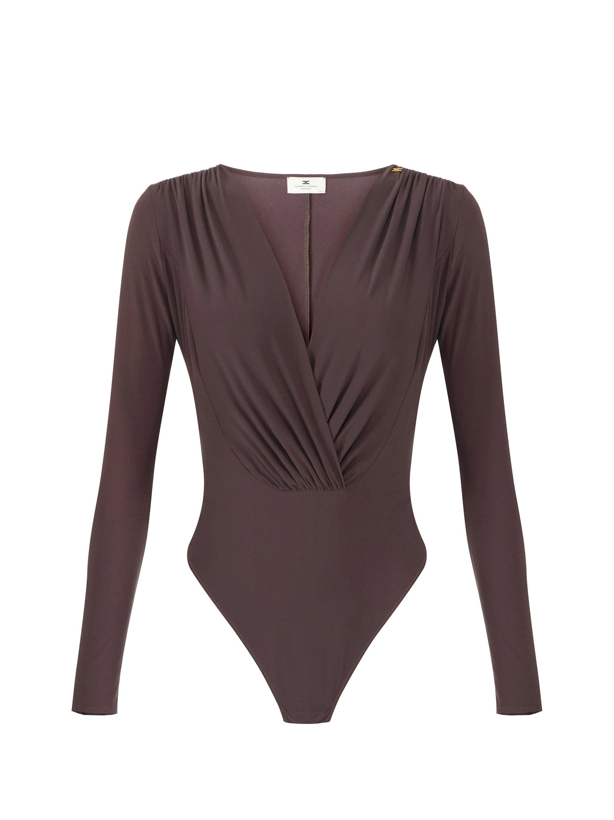 Bodysuit in stretch georgette fabric