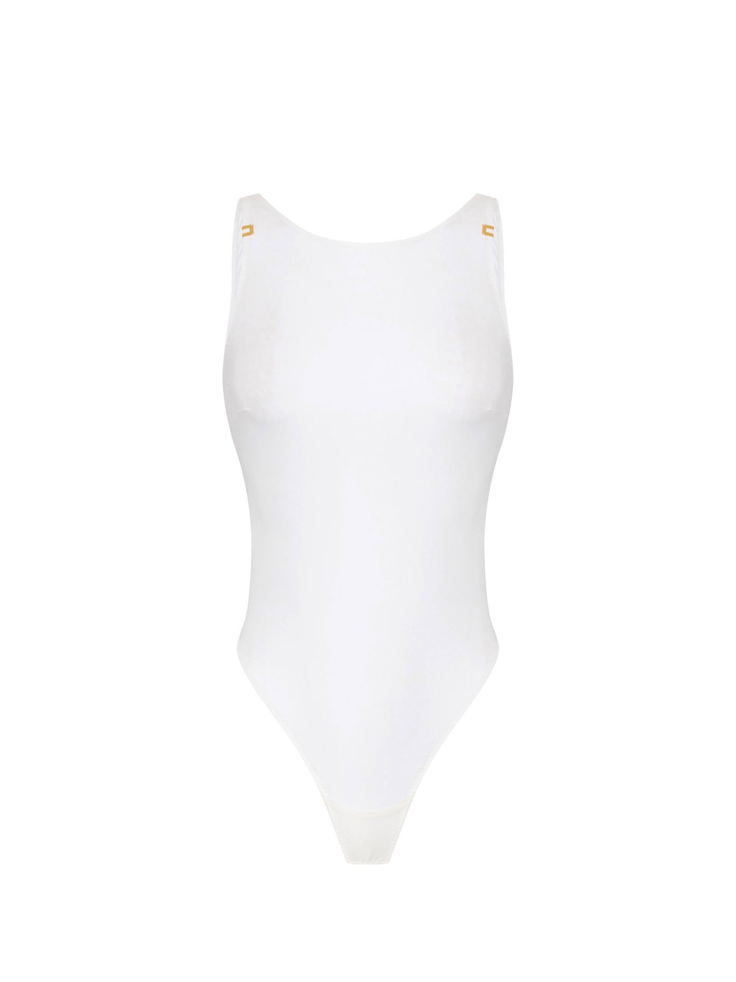 Bodysuit in crêpe jersey fabric with logo details