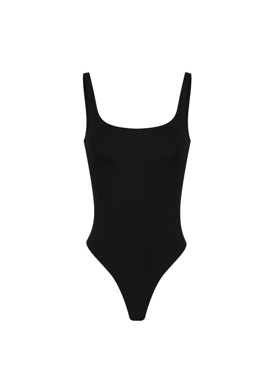 Bodysuit in lightweight crêpe jersey fabric