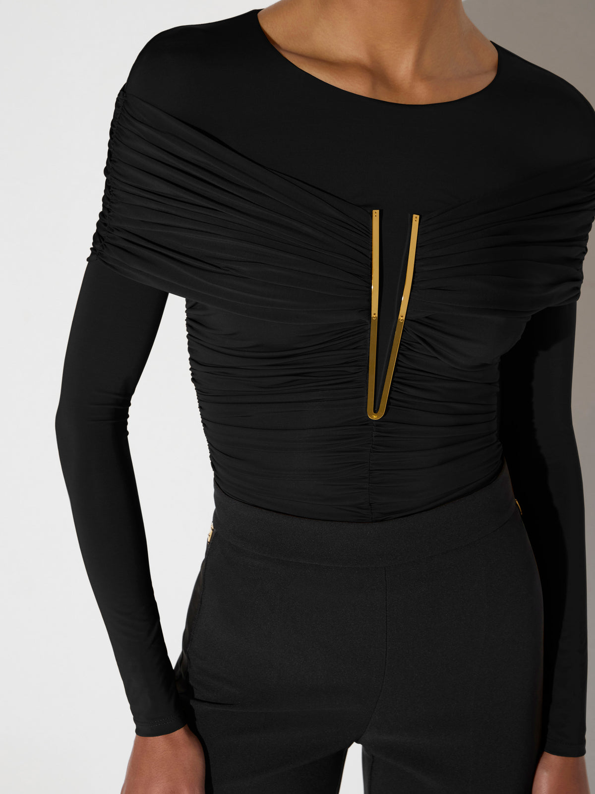 Bodysuit in lightweight crêpe jersey fabric