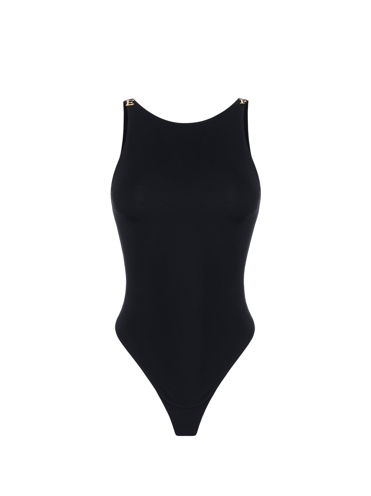 Bodysuit in crêpe jersey fabric with jewel logos