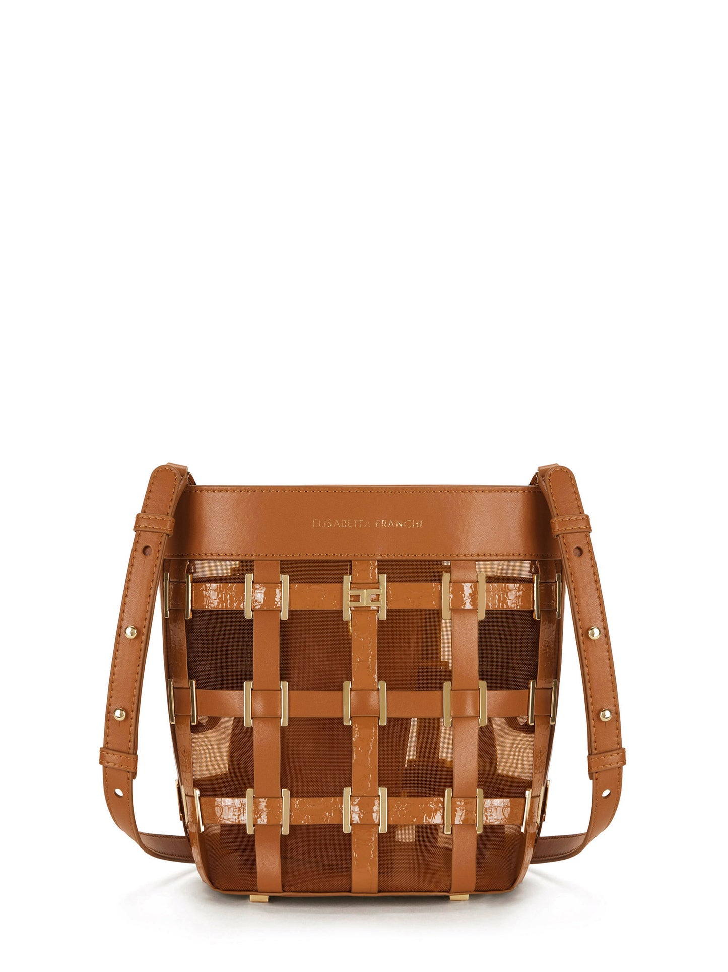 Mesh bucket bag with rings