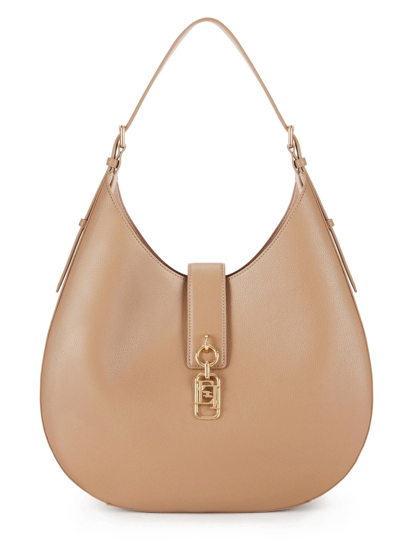 Round hobo bag with charm